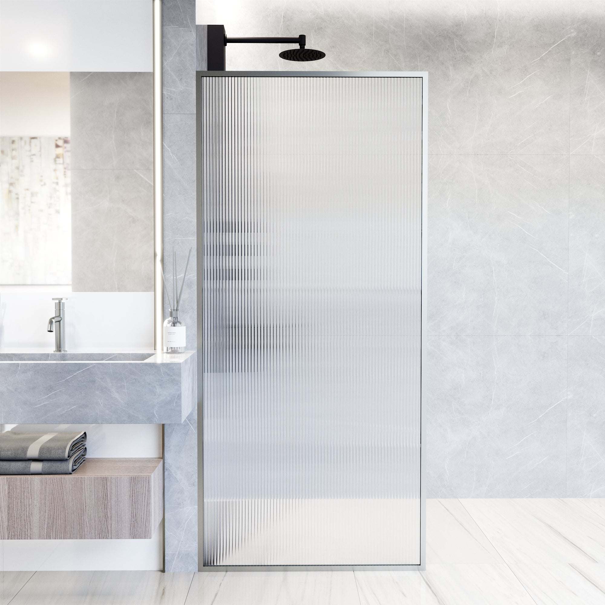 Meridian Framed Fixed Shower Screen - Image 66