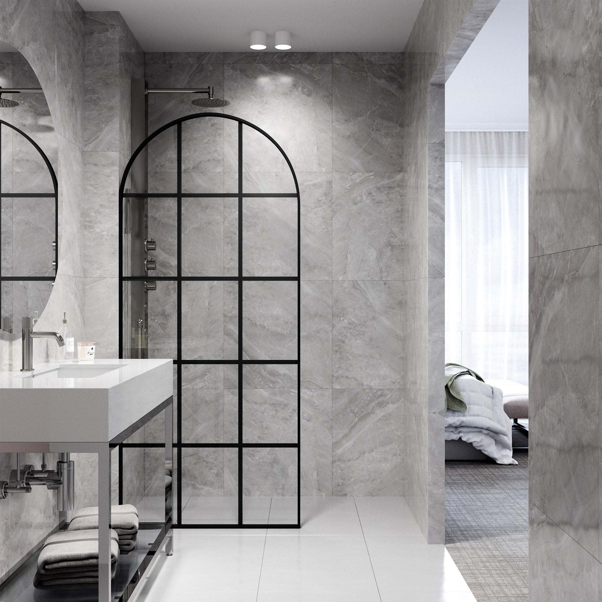 Arden Framed Fixed Shower Screen - Image 17