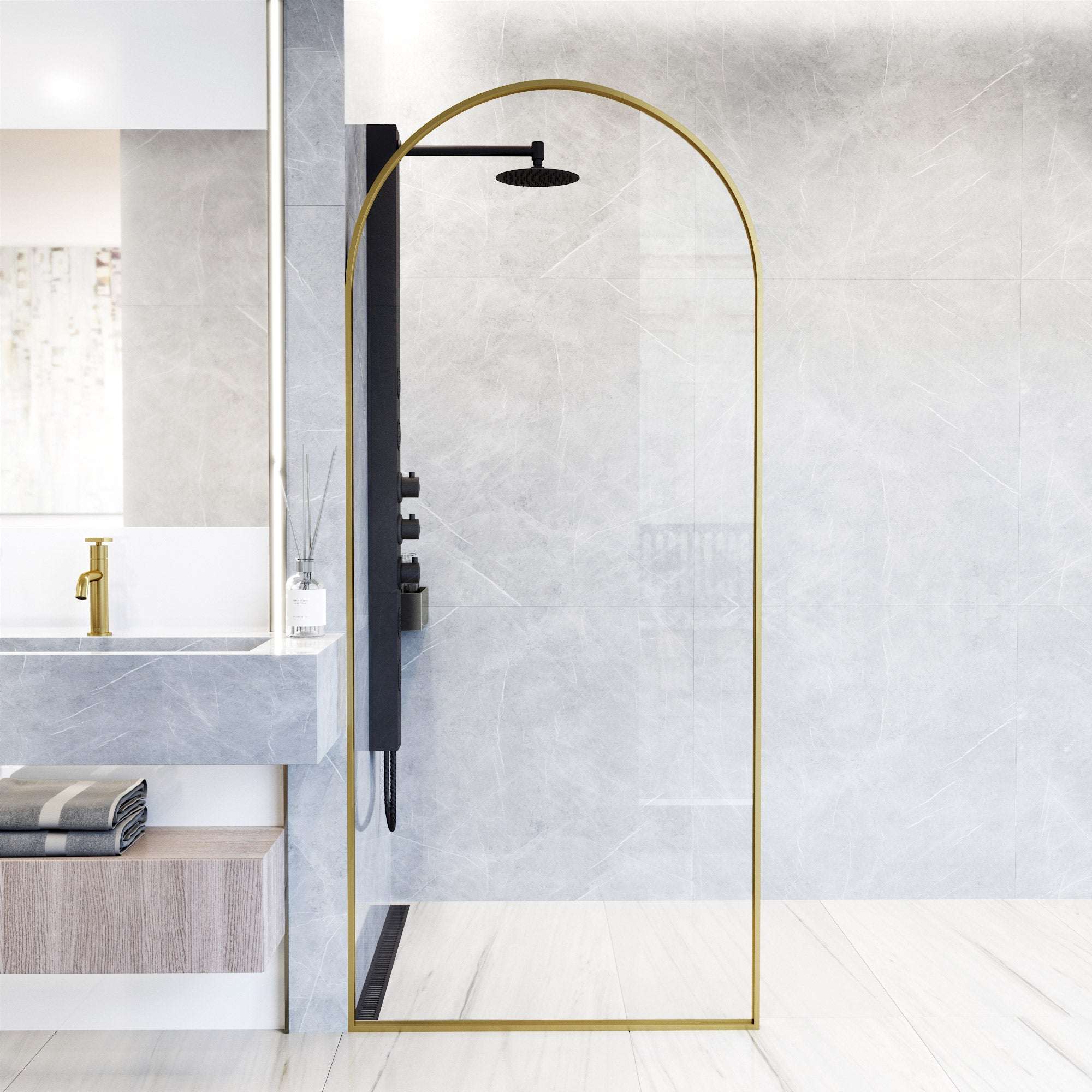 Arden Framed Fixed Shower Screen - Image 22