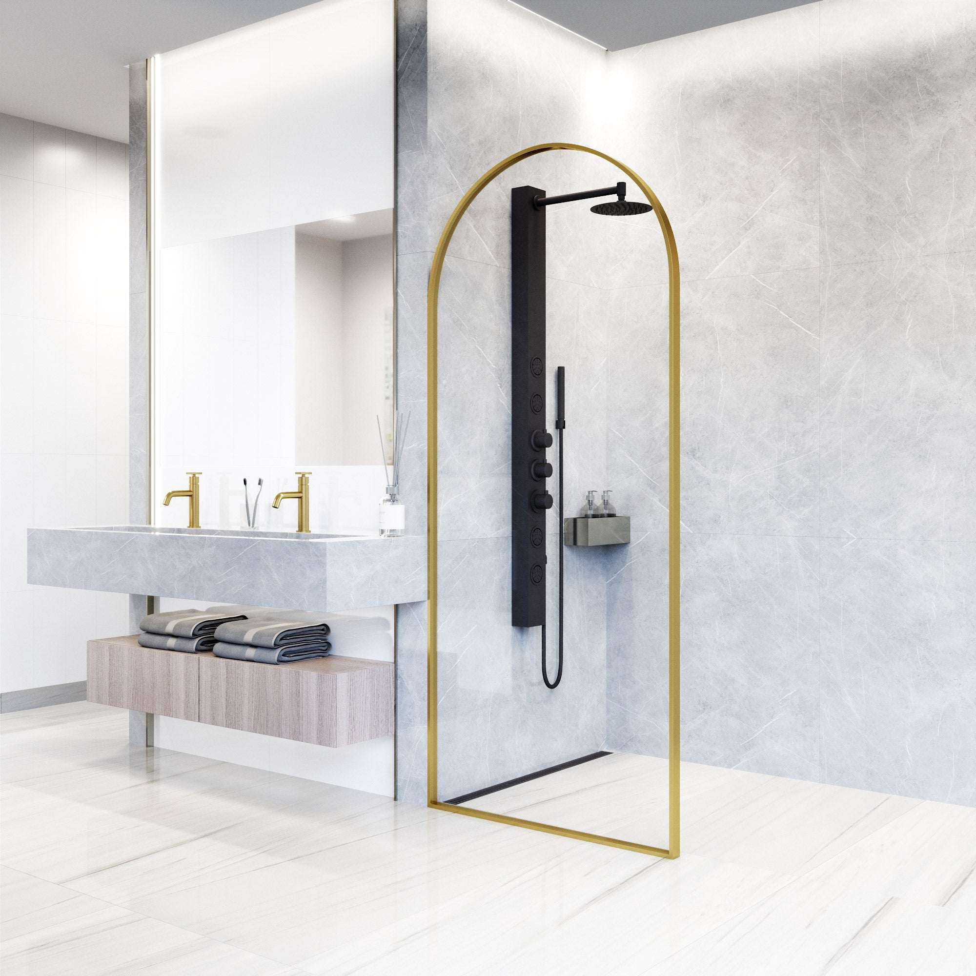 Arden Framed Fixed Shower Screen - Image 23