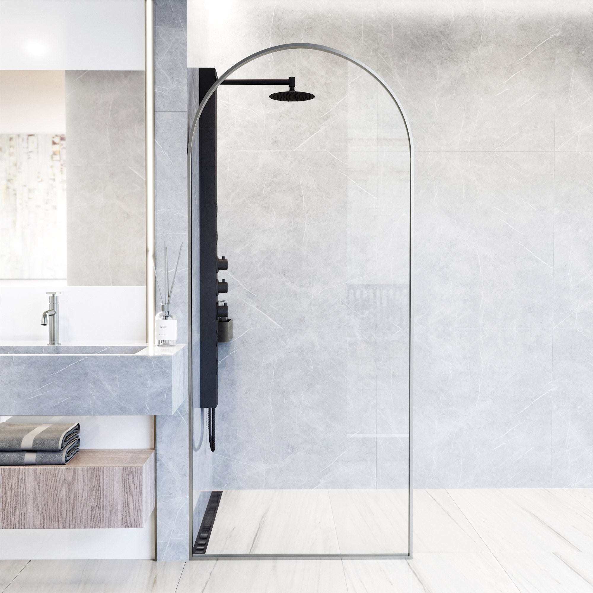 Arden Framed Fixed Shower Screen - Image 32