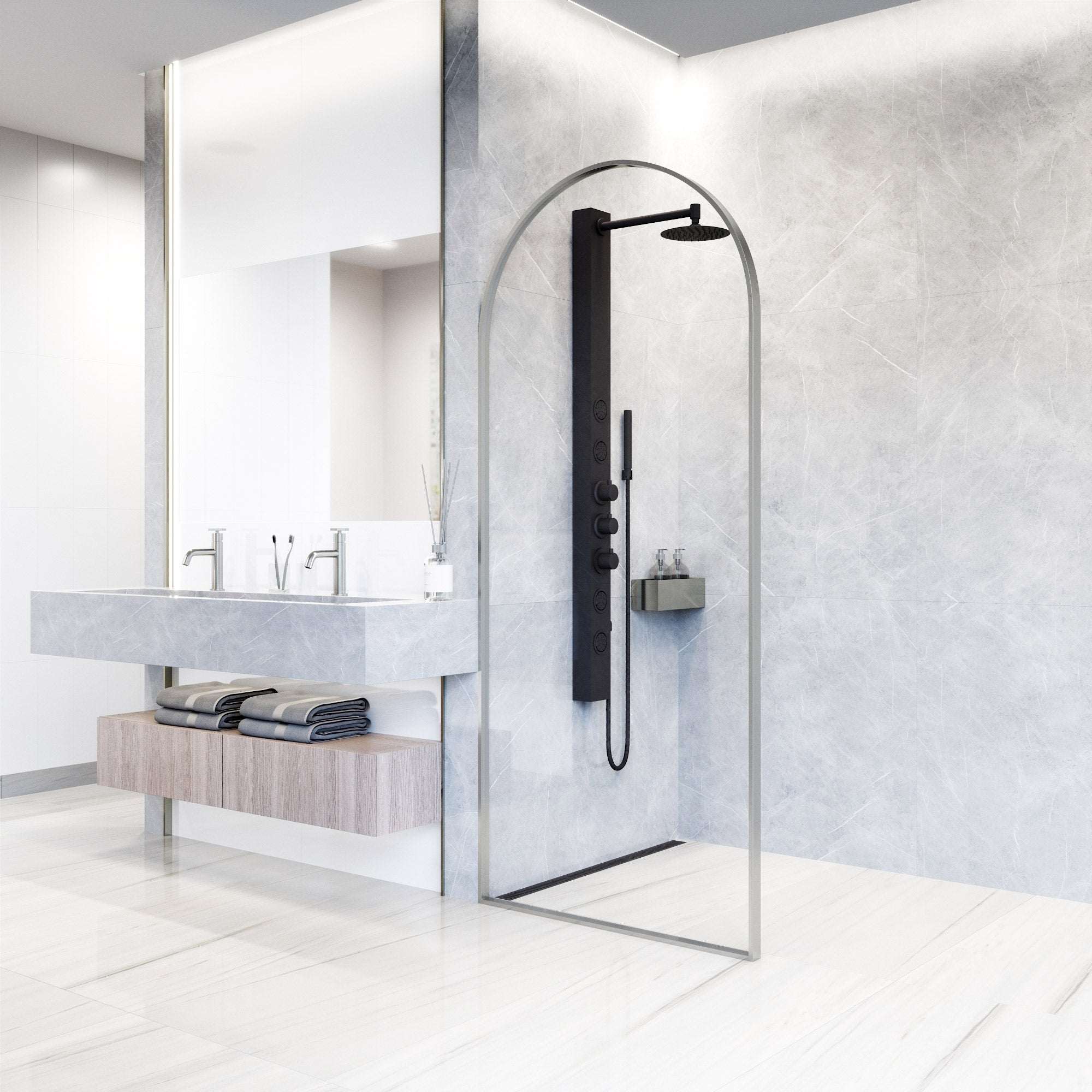 Arden Framed Fixed Shower Screen - Image 33