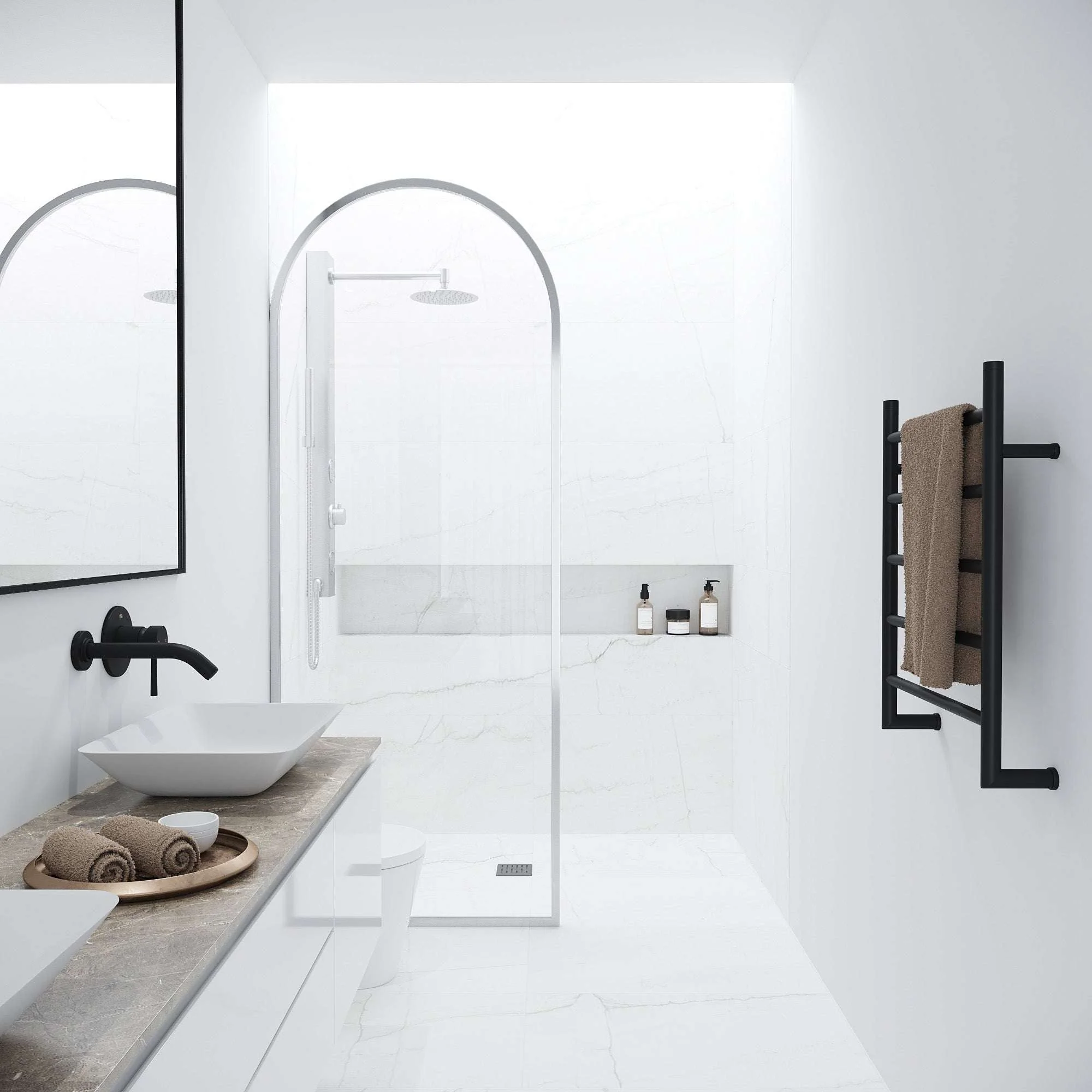 Arden Framed Fixed Shower Screen - Image 43
