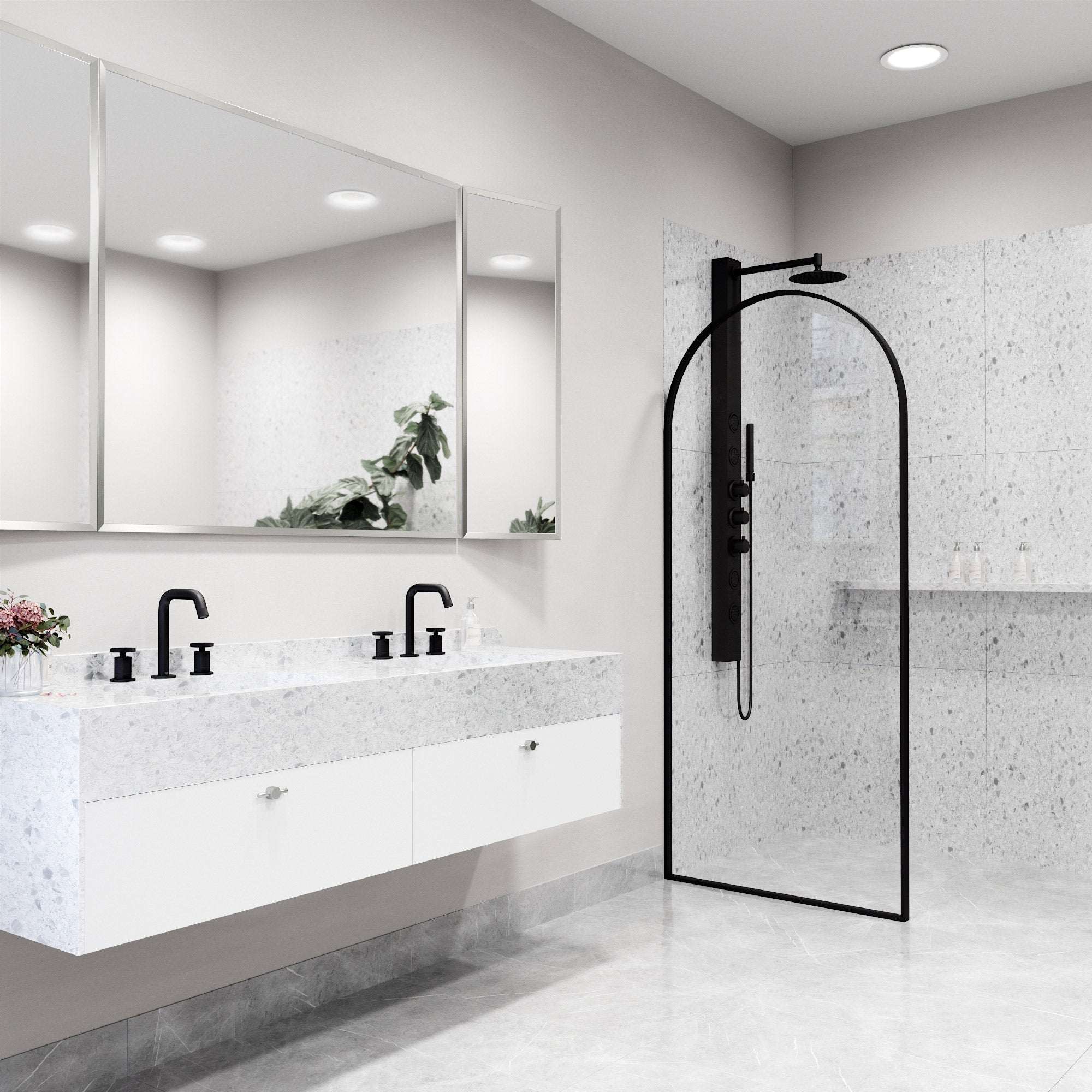 Arden Framed Fixed Shower Screen - Image 6