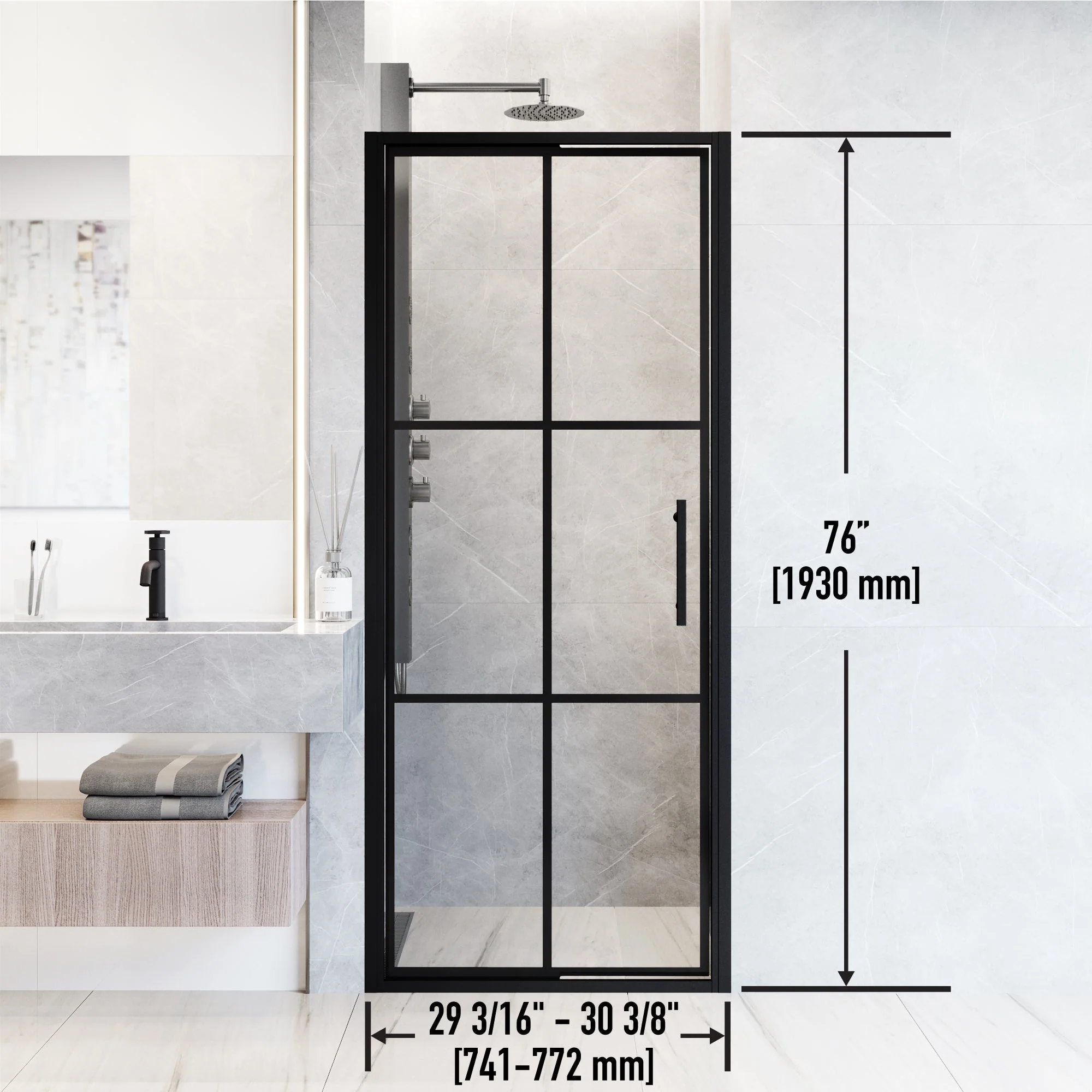 Astoria Framed Pivot Shower Door - Image 17