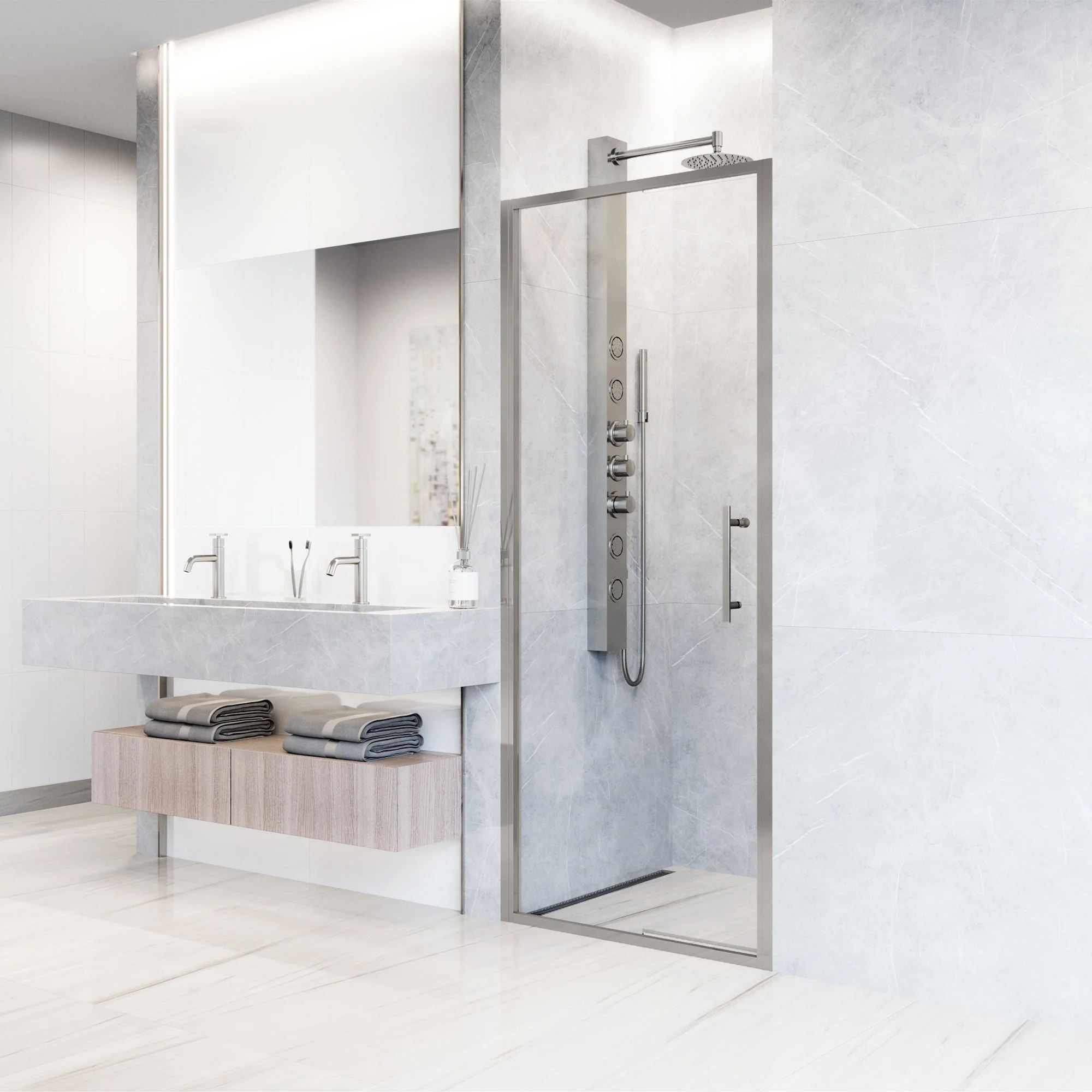 Astoria Framed Pivot Shower Door - Image 35