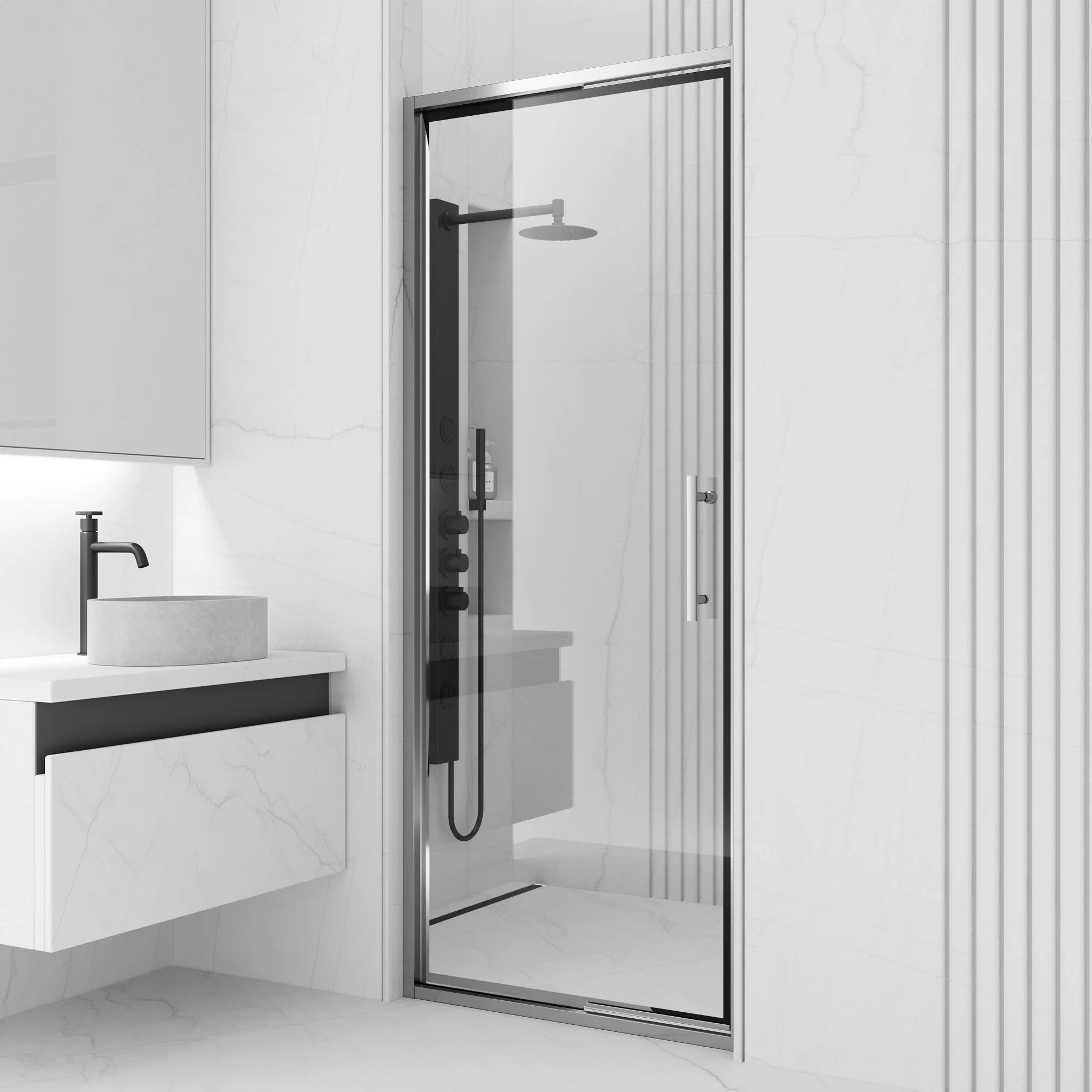 Astoria Framed Pivot Shower Door - Image 41