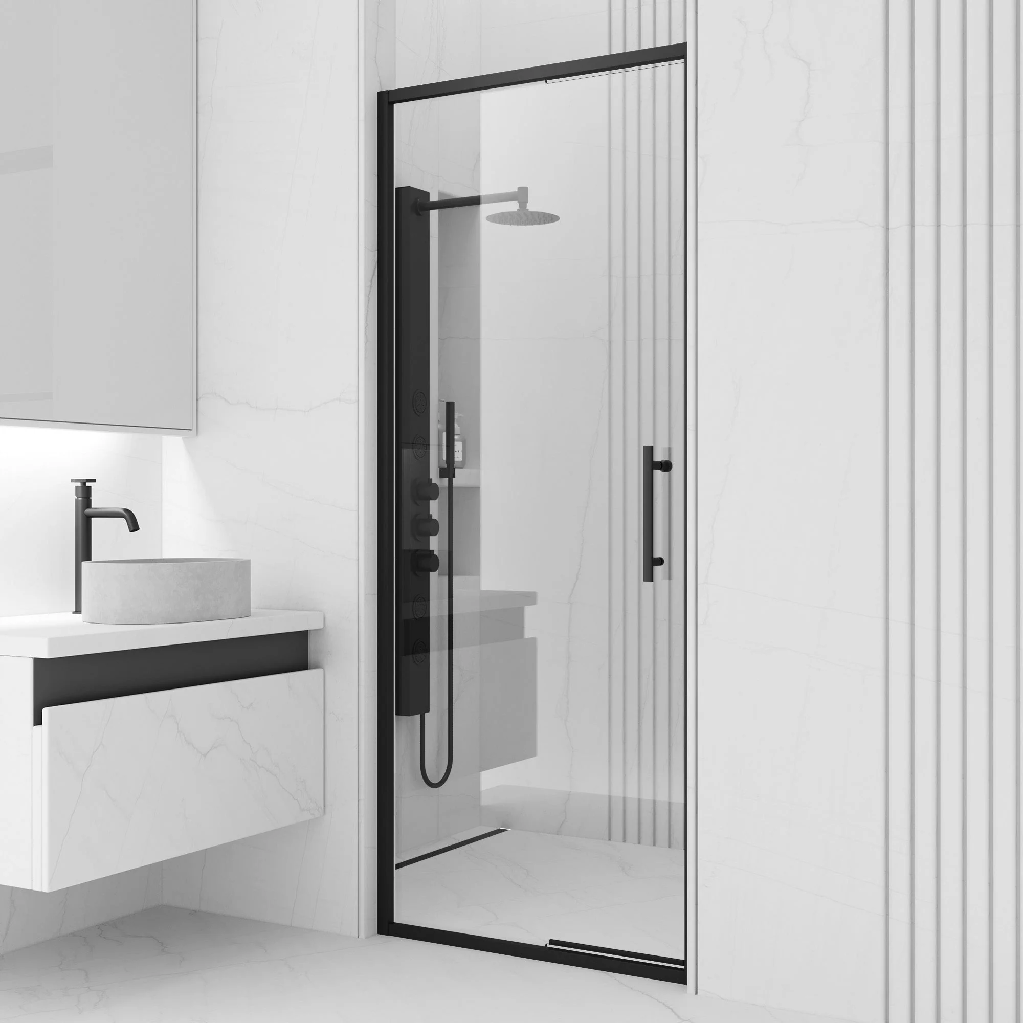 Astoria Framed Pivot Shower Door - Image 45