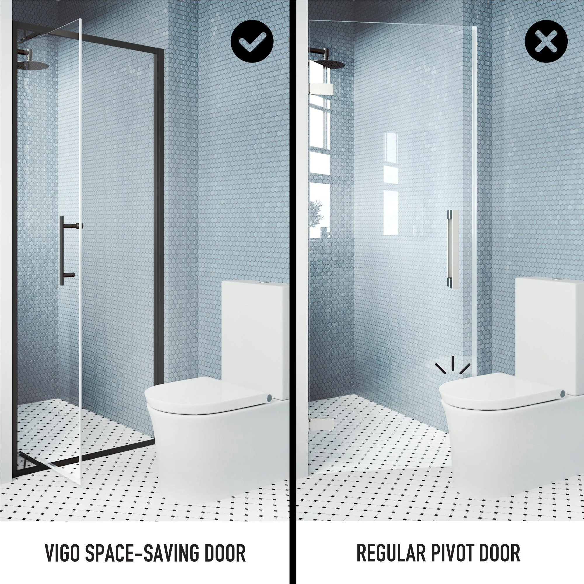 Astoria Framed Pivot Shower Door - Image 53