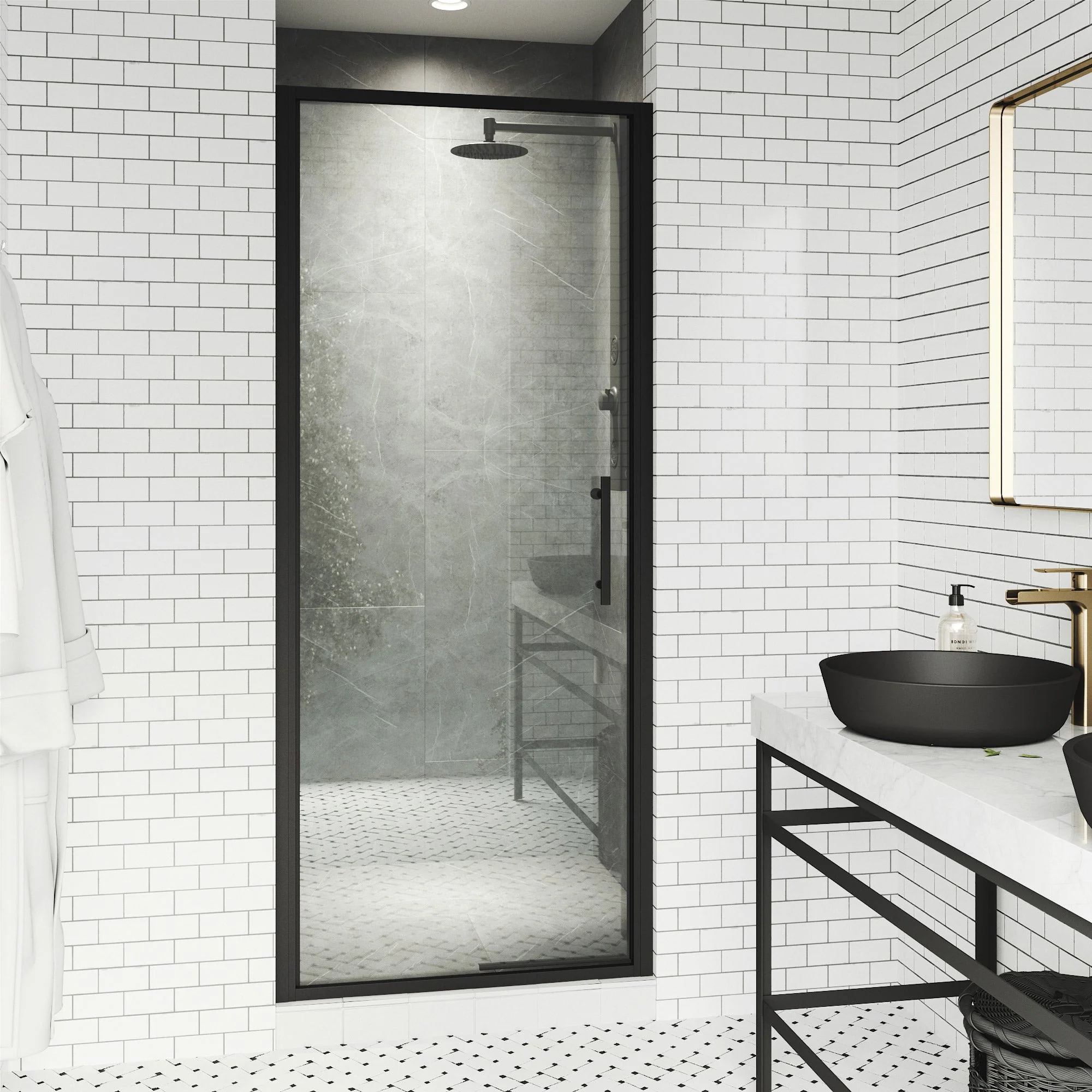 Astoria Framed Pivot Shower Door - Image 54