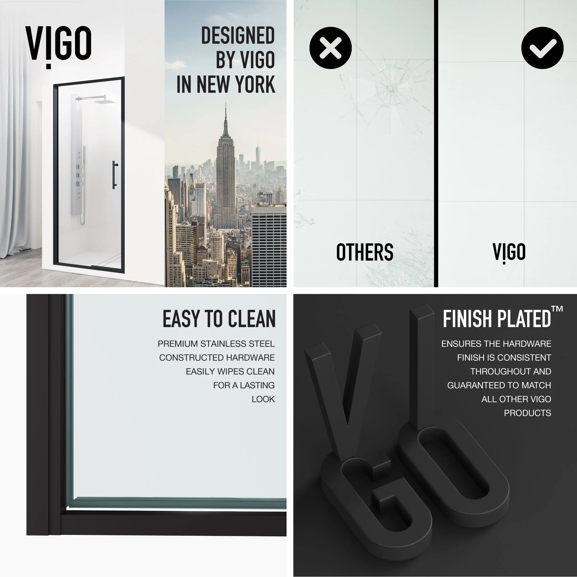 Astoria Framed Pivot Shower Door - Image 56