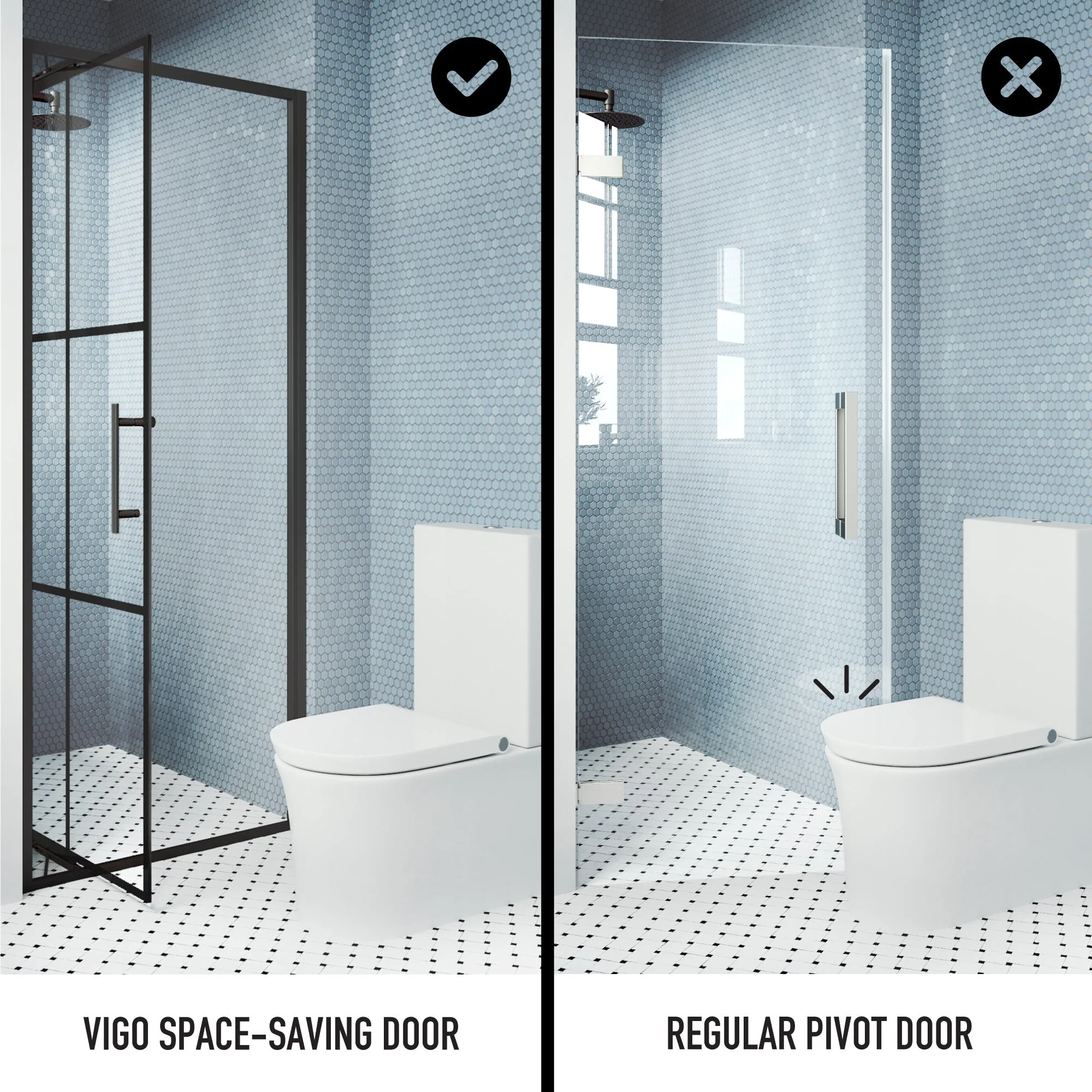 Astoria Framed Pivot Shower Door - Image 66