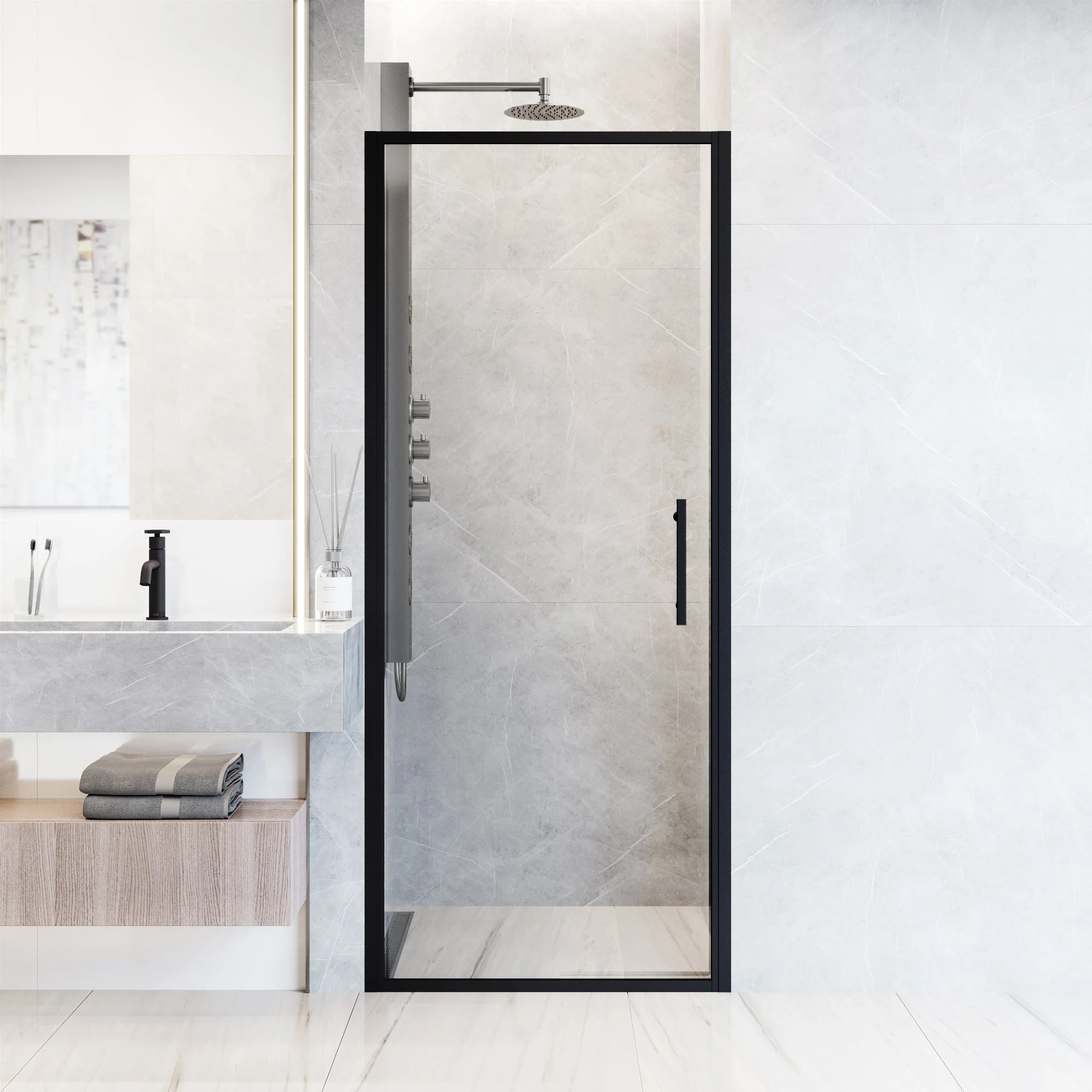 Astoria Framed Pivot Shower Door - Image 7