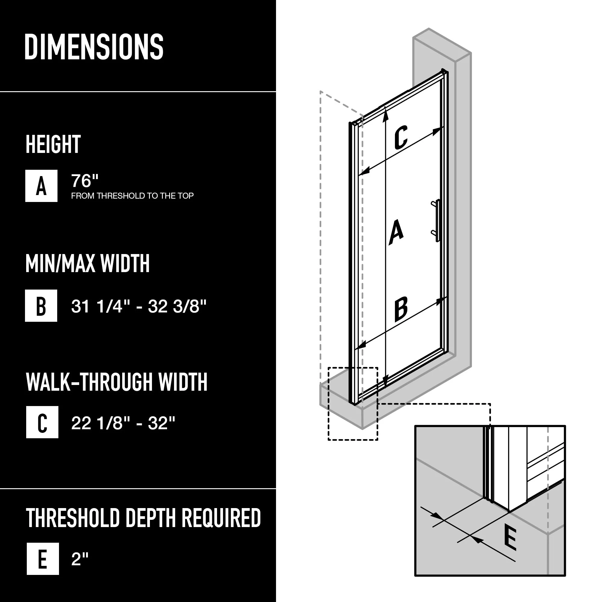 Astoria Framed Pivot Shower Door - Image 77