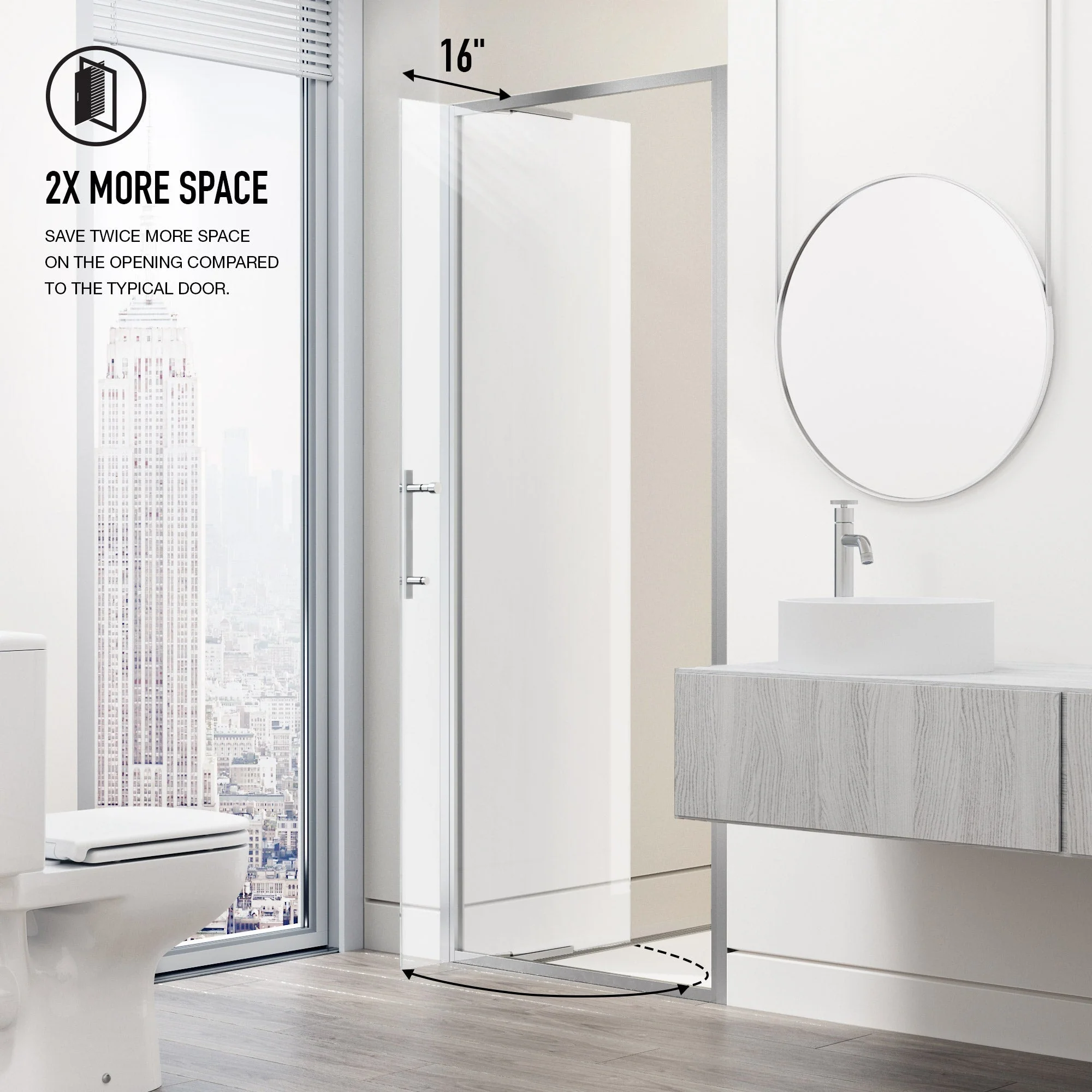 Astoria Framed Pivot Shower Door - Image 78