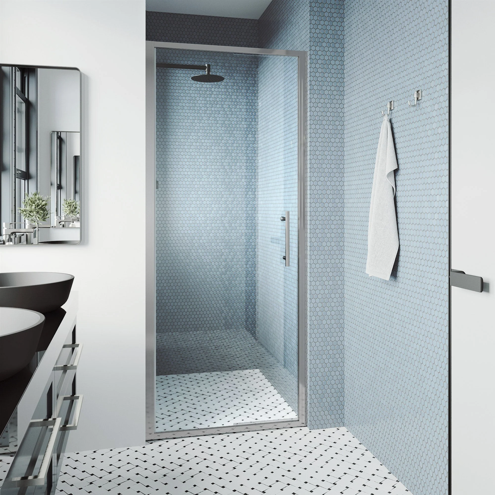 Astoria Framed Pivot Shower Door - Image 81