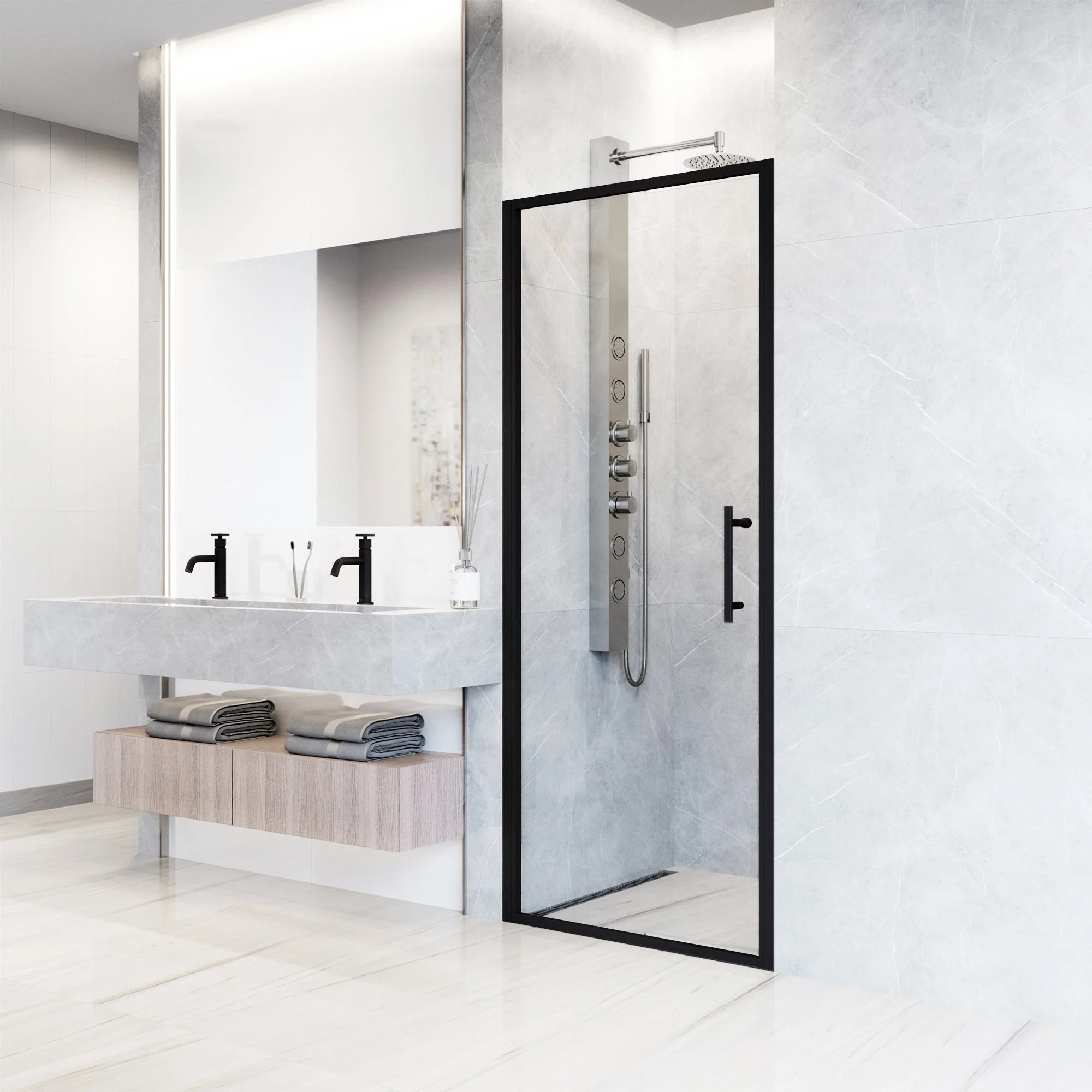 Astoria Framed Pivot Shower Door - Image 9
