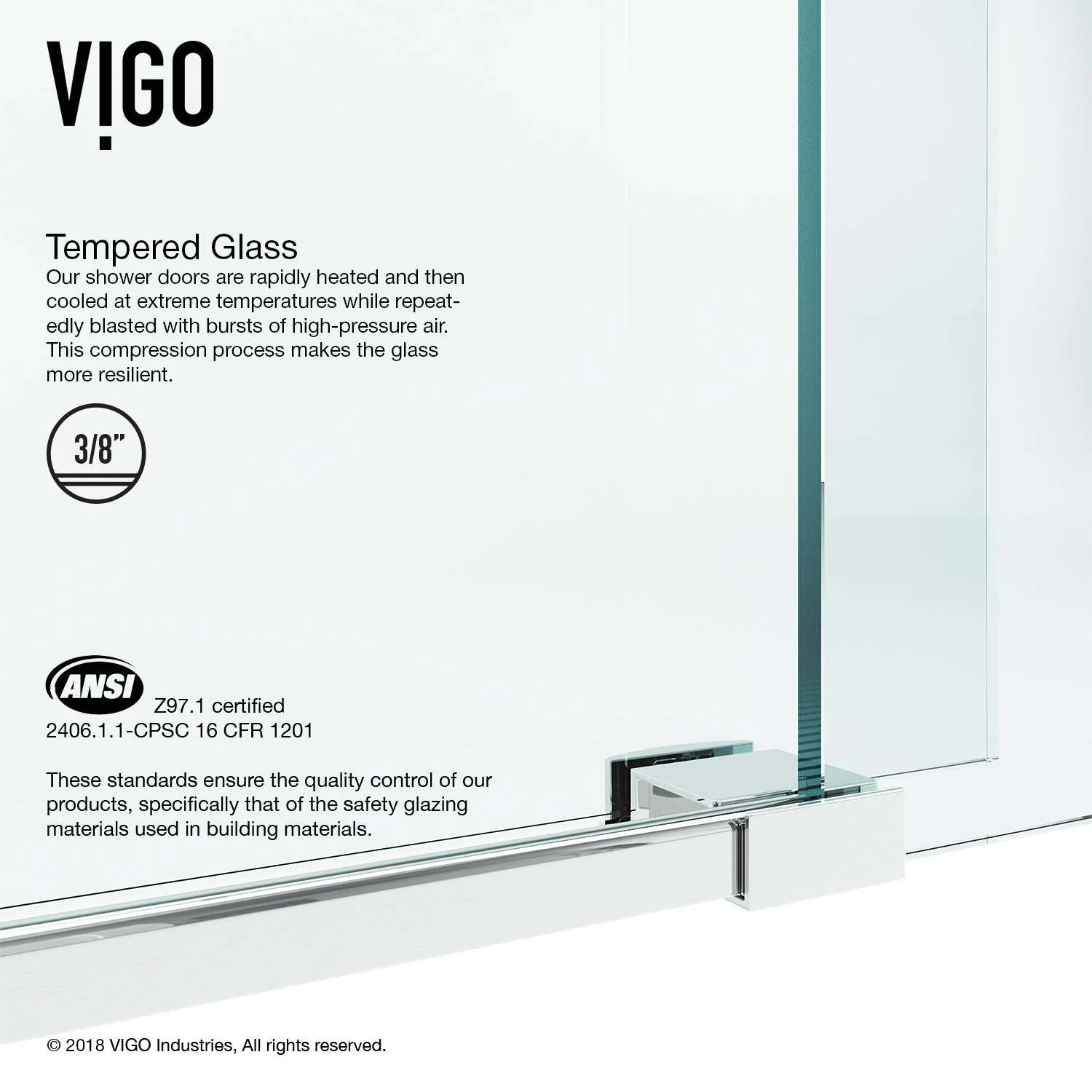 Ferrara Frameless Sliding Shower Door - Image 17