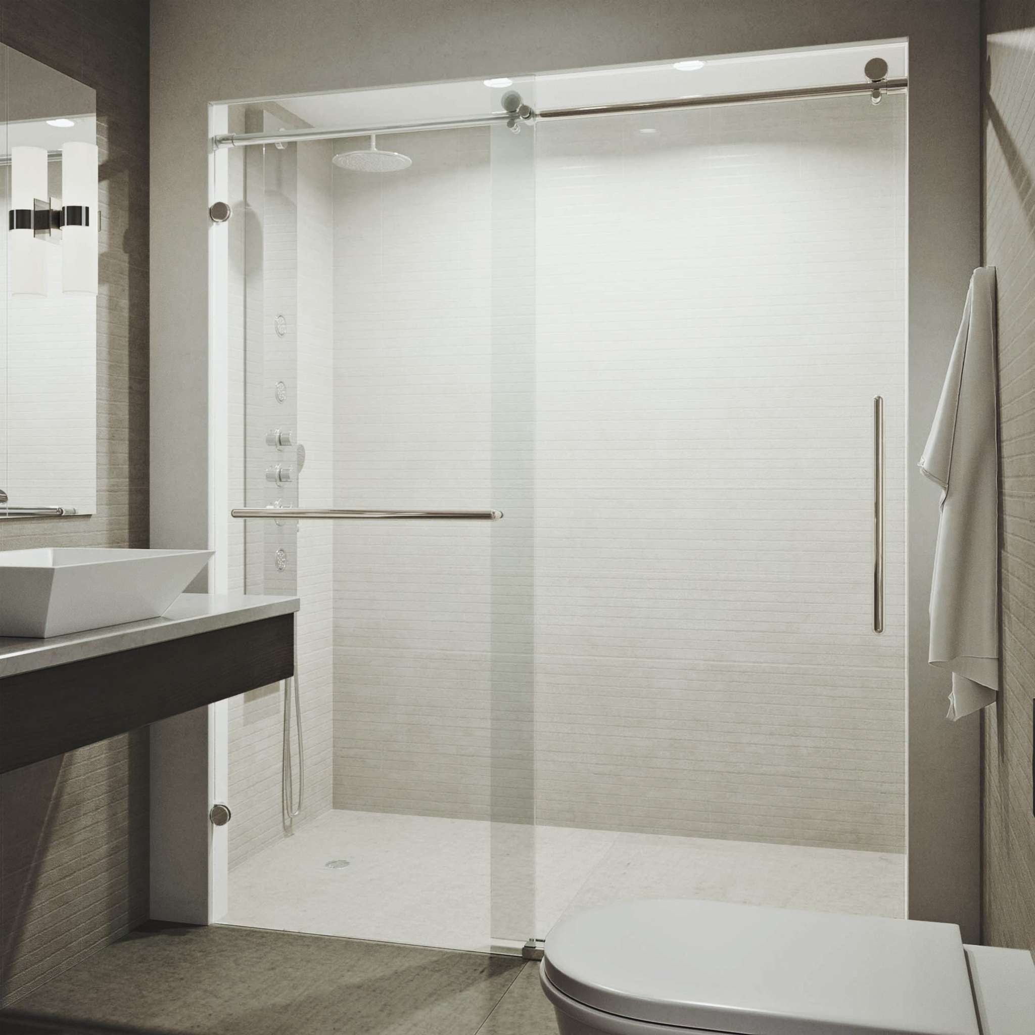 Ferrara Frameless Sliding Shower Door - Image 3