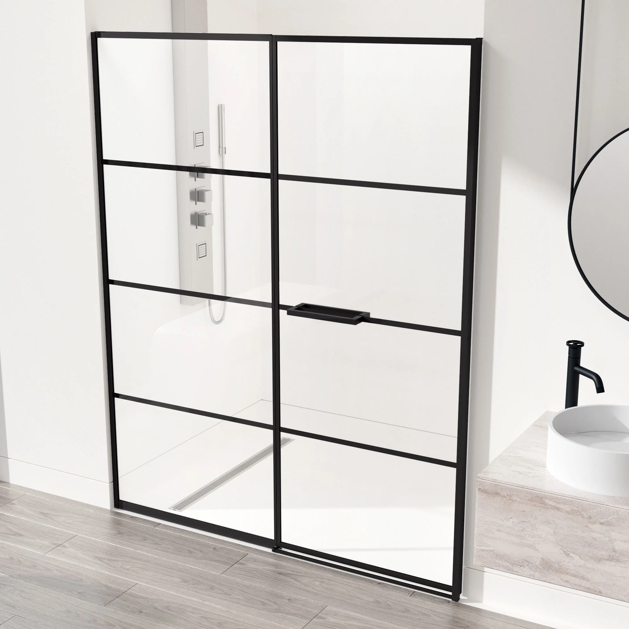 Meridian Hinged Shower Door - Image 3