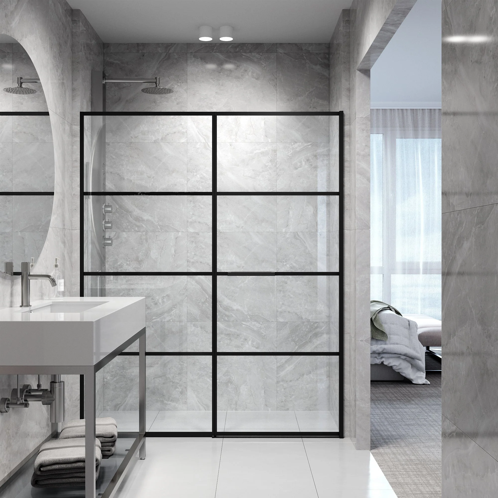 Meridian Hinged Shower Door - Image 8