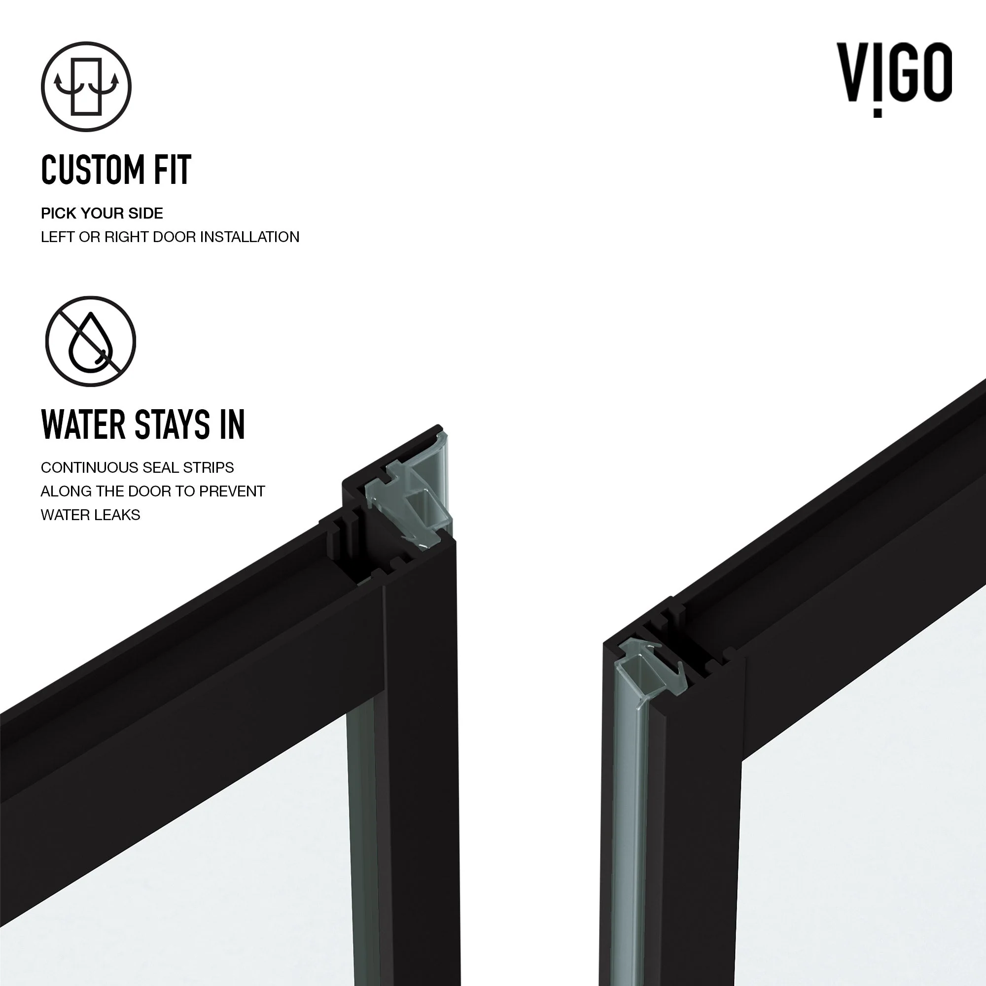 Meridian Hinged Shower Door - Image 9