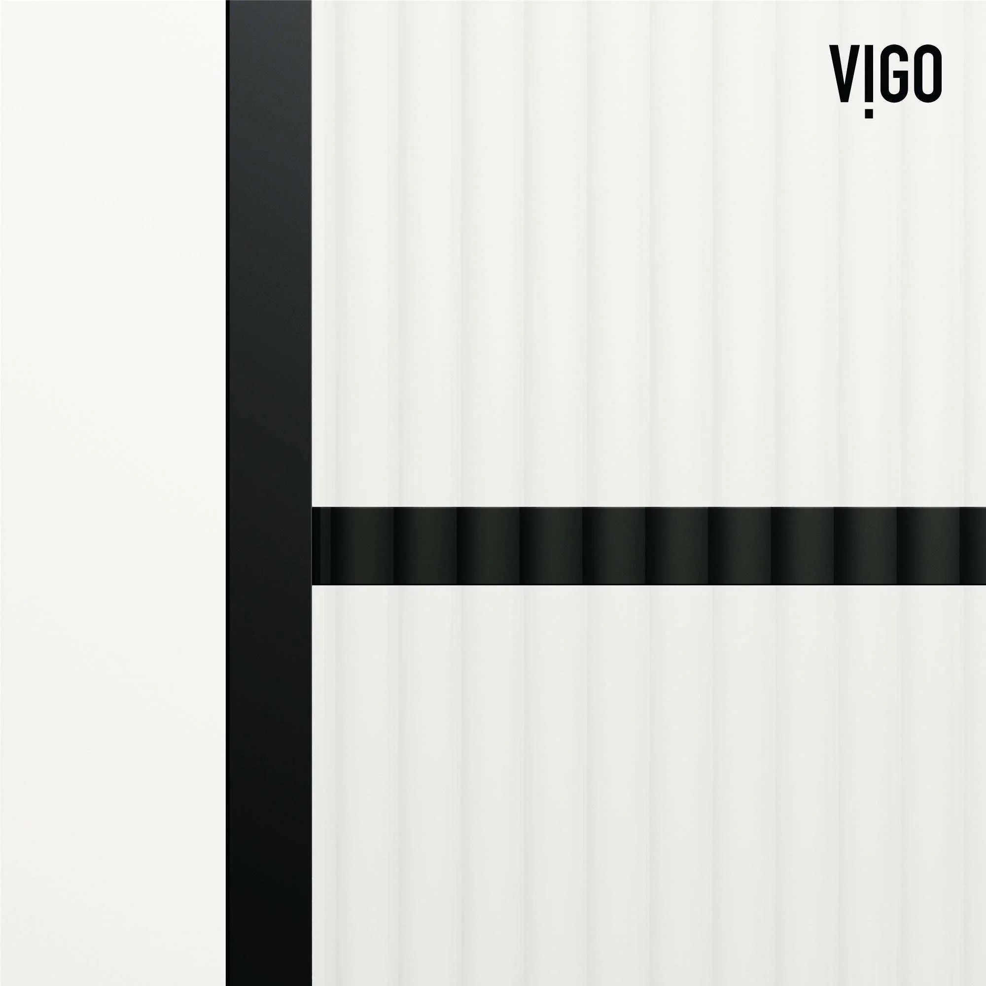 VIGO Meridian Ventana 34 x 62 in. Matte Black Framed Fixed Tub Screen with Clear/Fluted Tempered Glass - Image 18