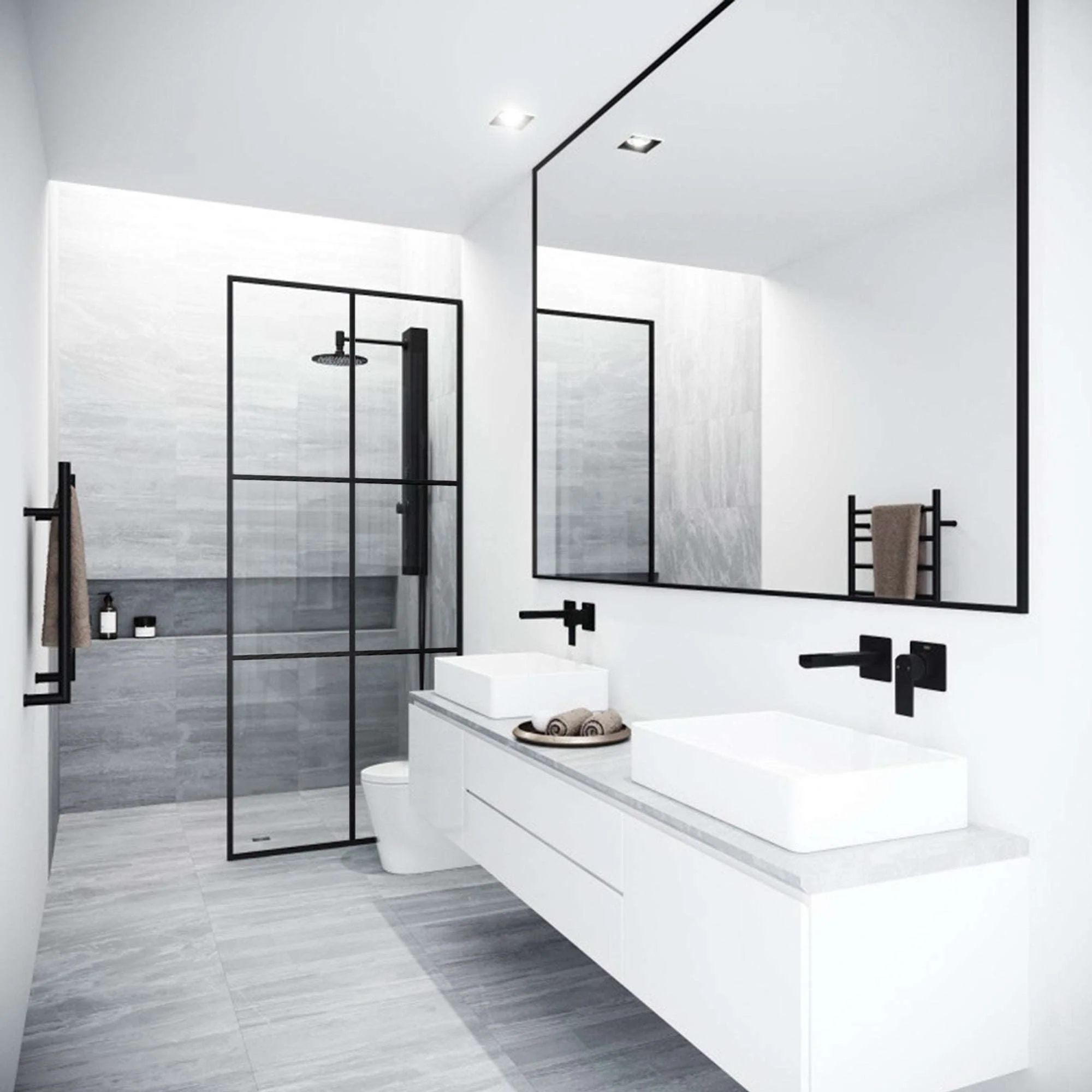 Meridian Ventana Framed Fixed Shower Screen - Image 3