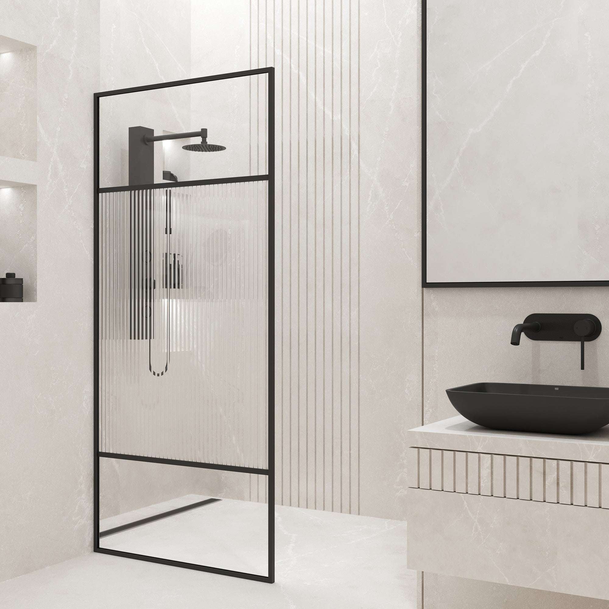 Meridian Essex Framed Fixed Shower Screen - Image 11