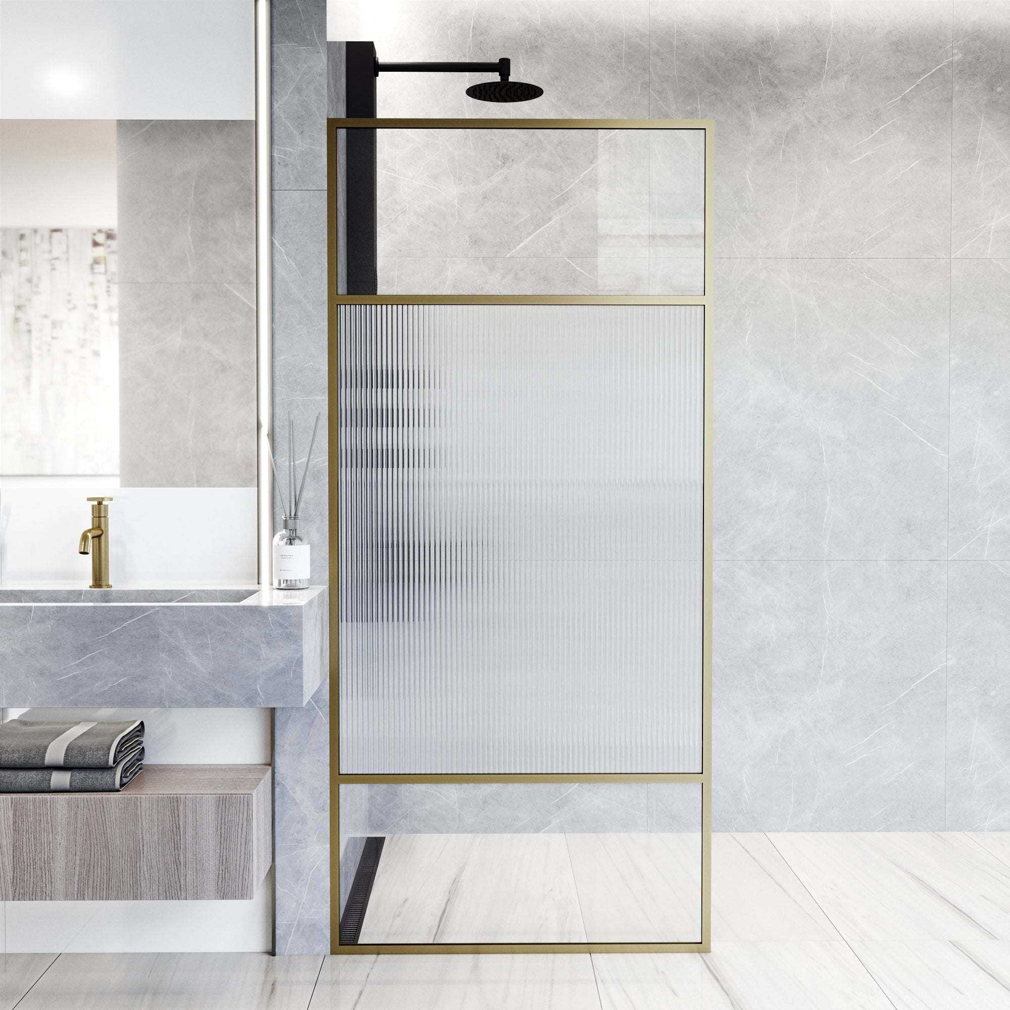Meridian Essex Framed Fixed Shower Screen - Image 12