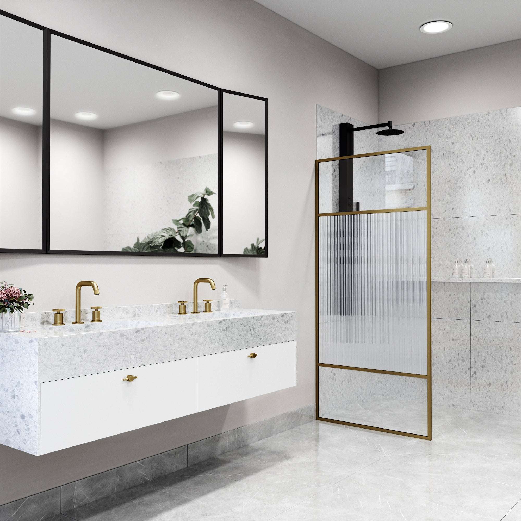 Meridian Essex Framed Fixed Shower Screen - Image 14