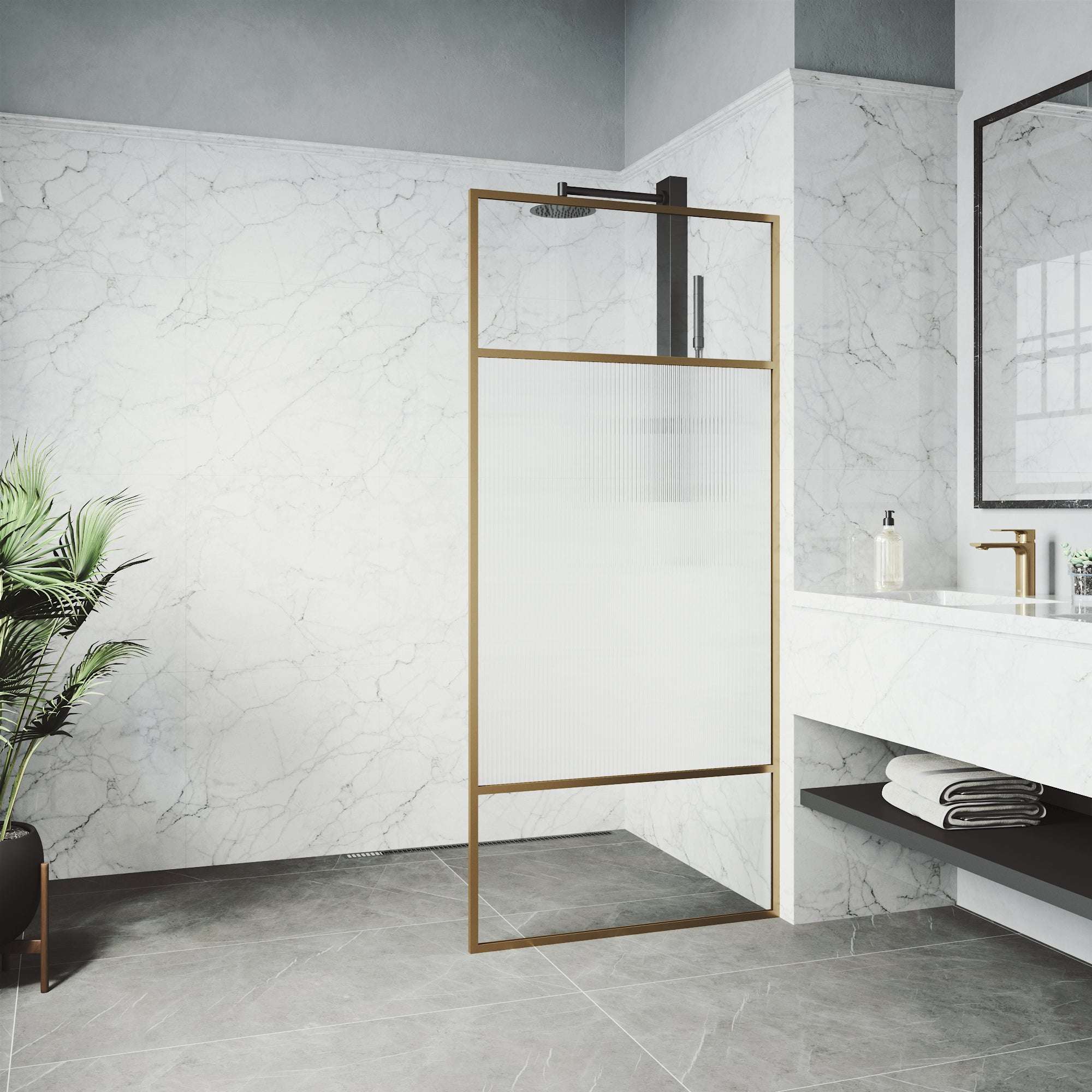 Meridian Essex Framed Fixed Shower Screen - Image 15