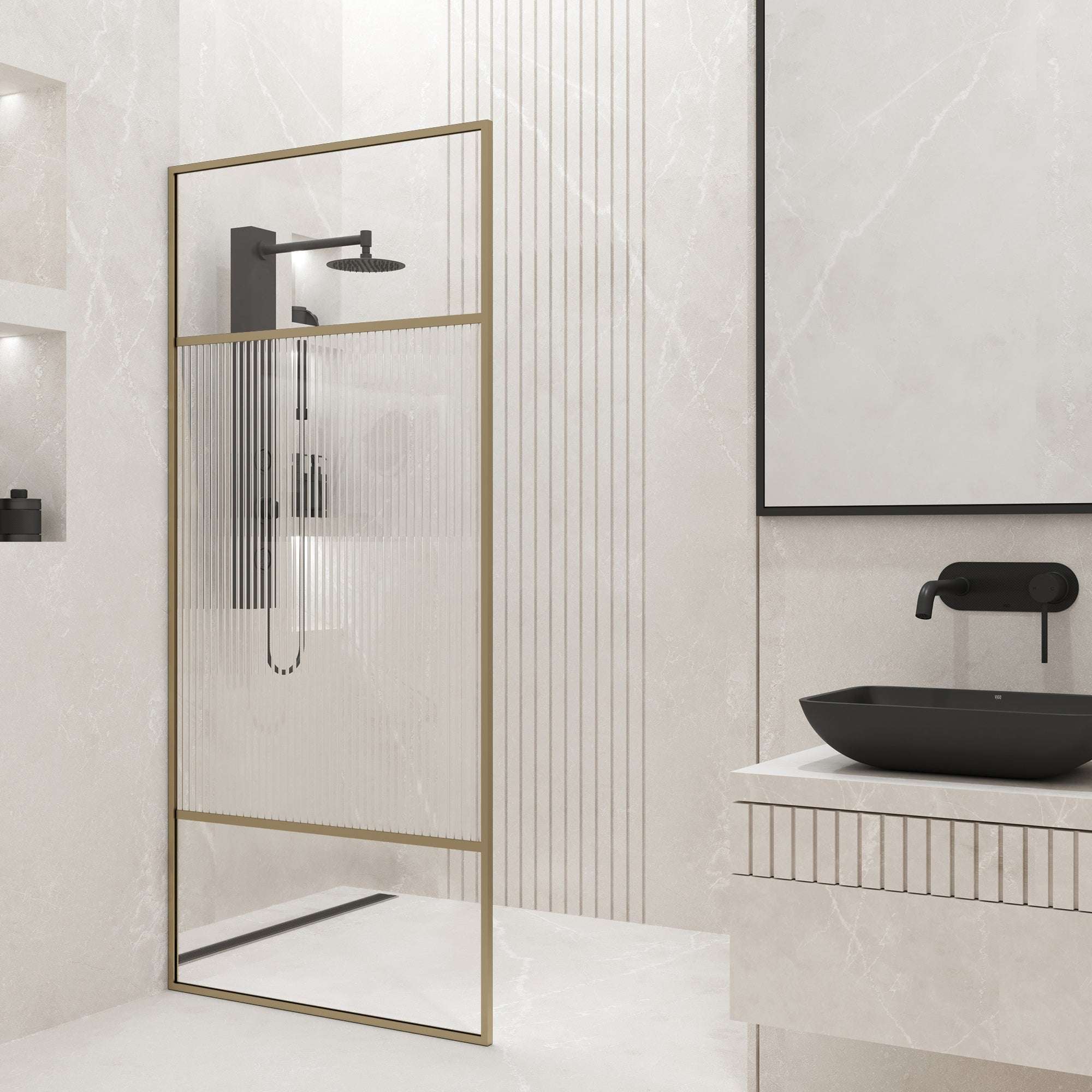 Meridian Essex Framed Fixed Shower Screen - Image 21
