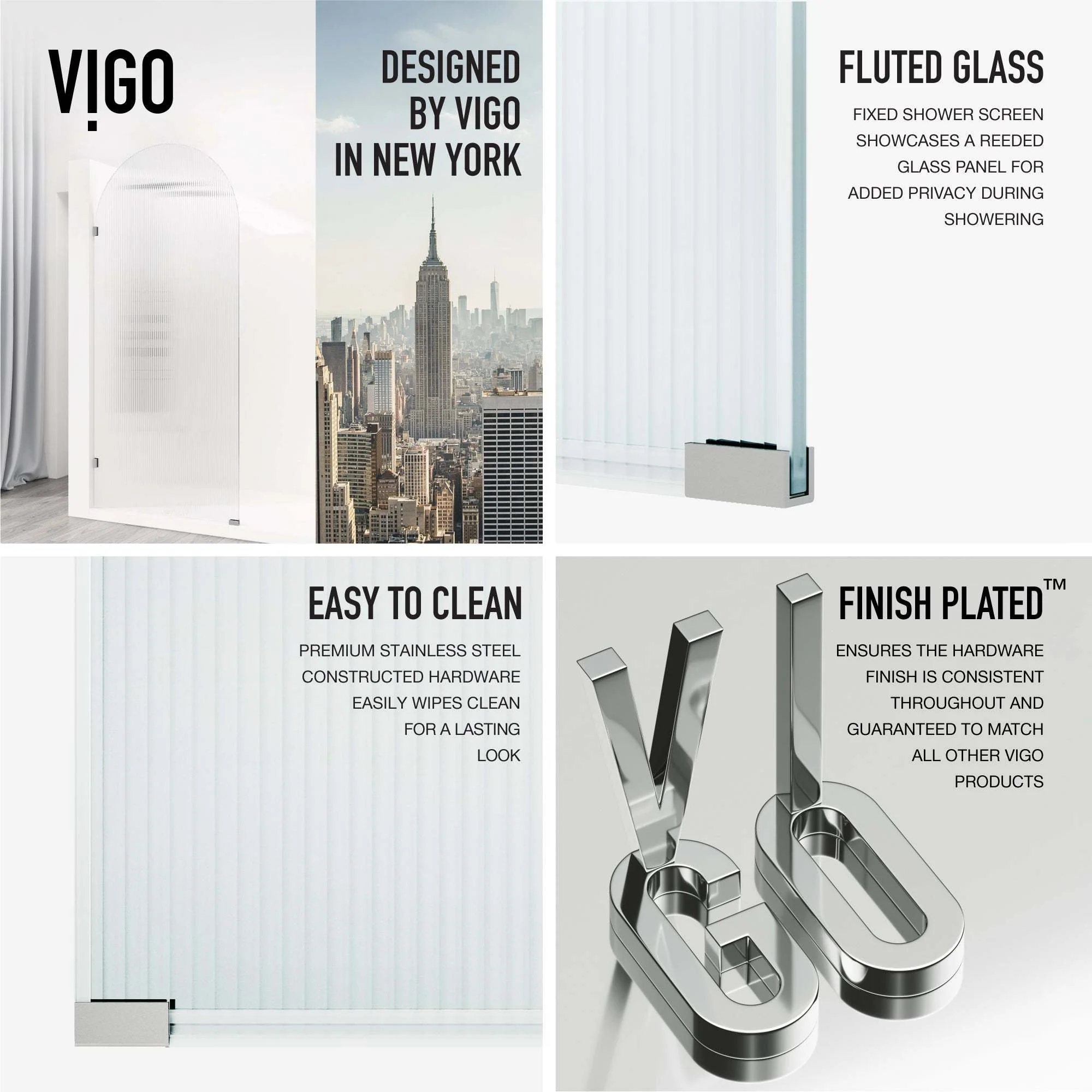 Arden Frameless Fixed Shower Screen - Image 114