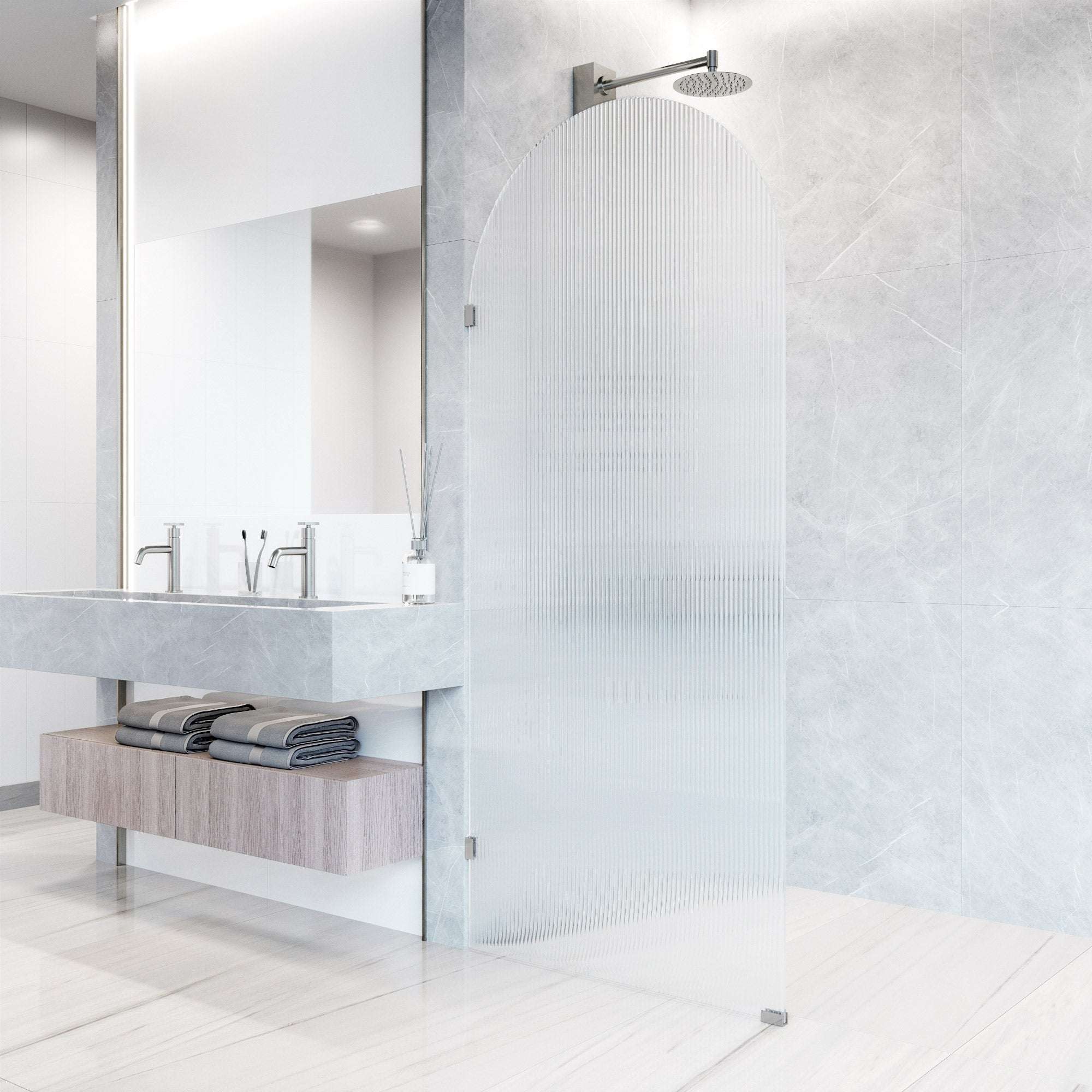 Arden Frameless Fixed Shower Screen - Image 116