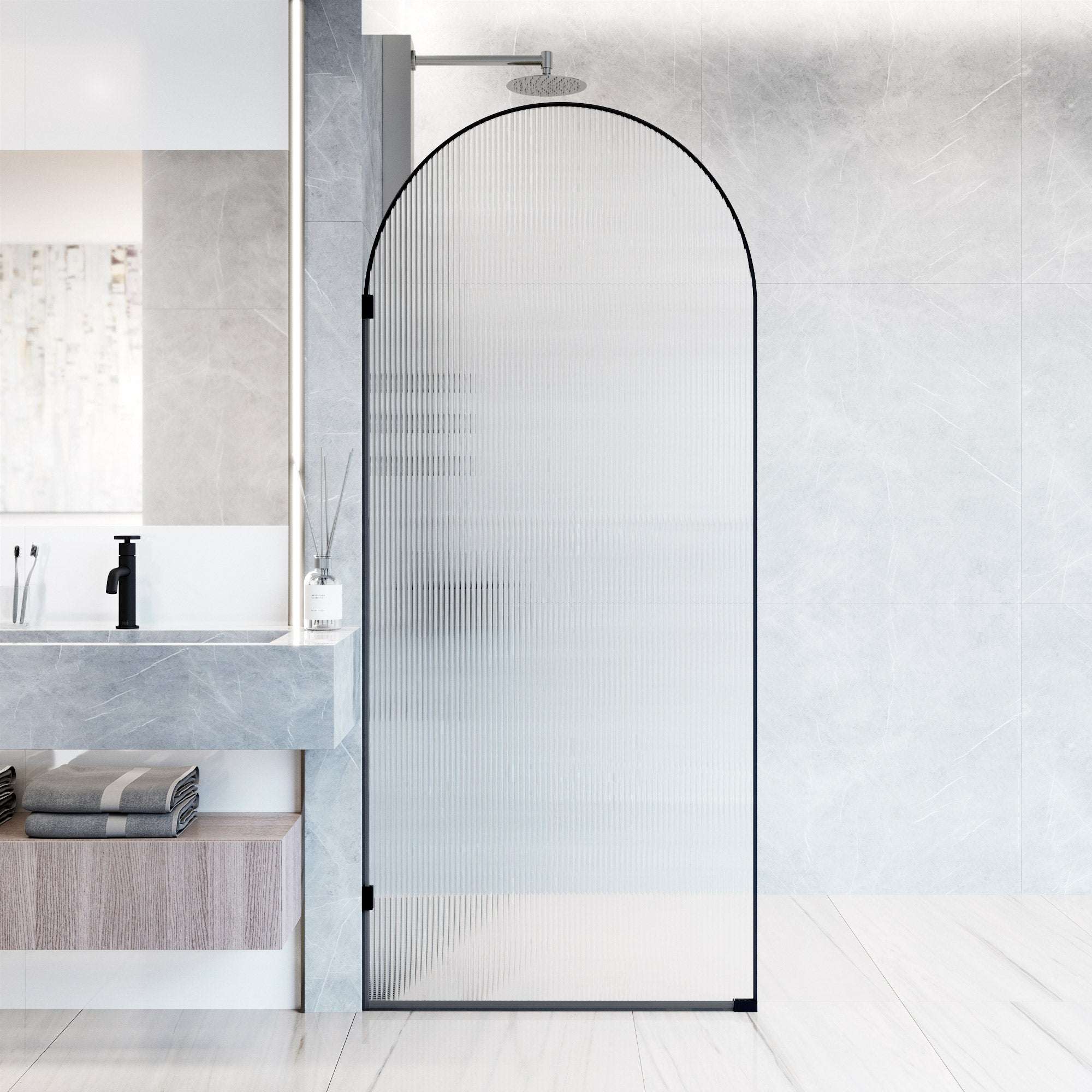 Arden Frameless Fixed Shower Screen - Image 12