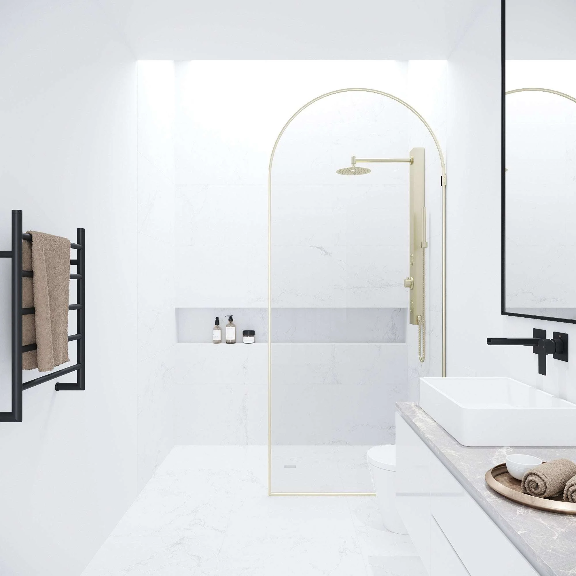 Arden Frameless Fixed Shower Screen - Image 122