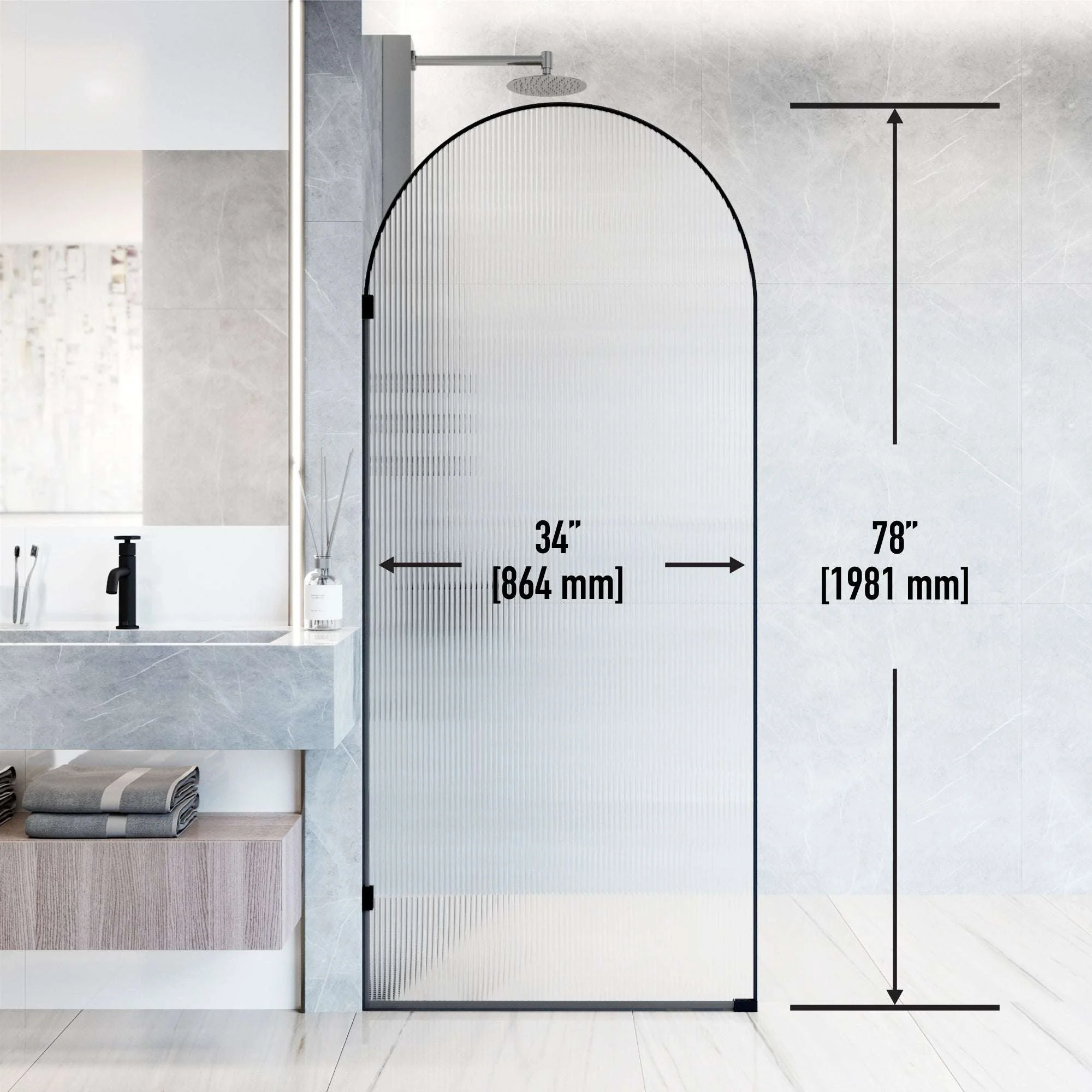 Arden Frameless Fixed Shower Screen - Image 13