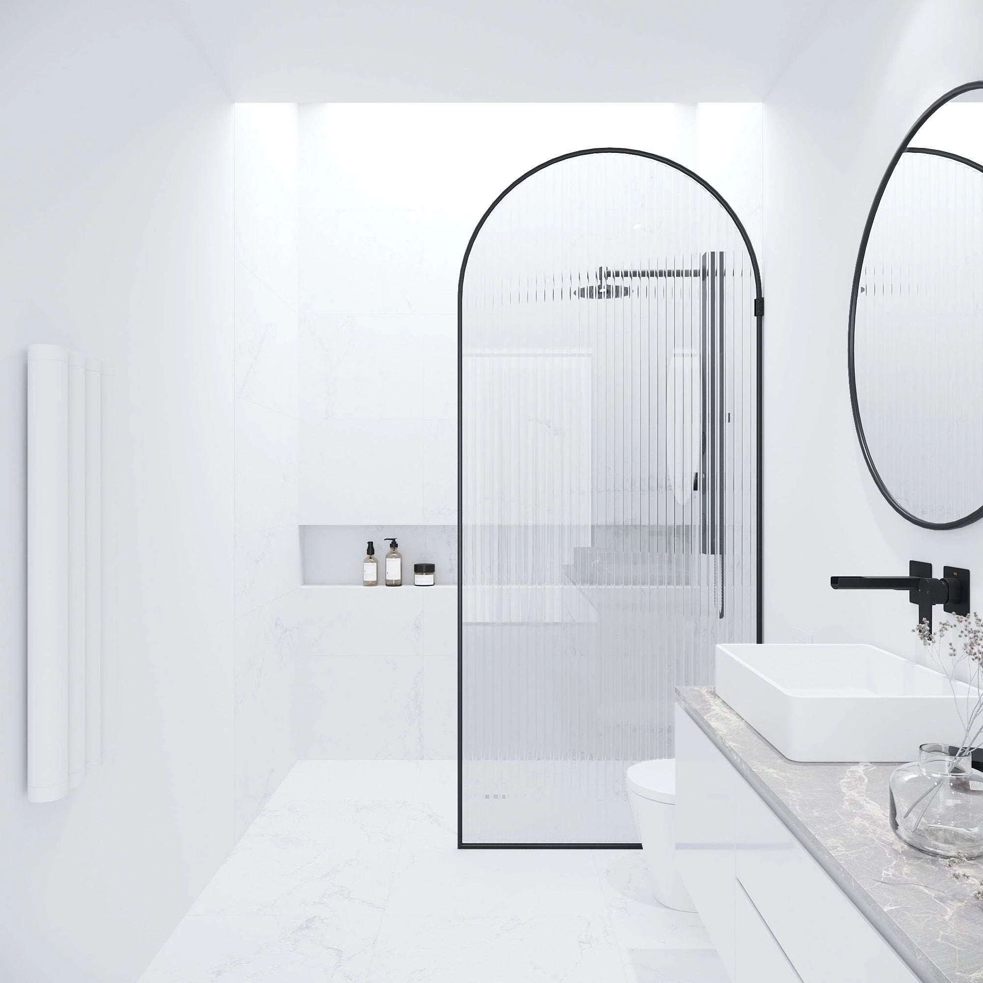 Arden Frameless Fixed Shower Screen - Image 136