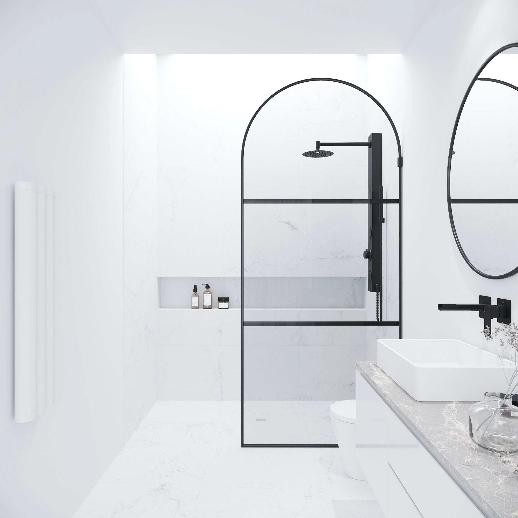 Arden Frameless Fixed Shower Screen - Image 139