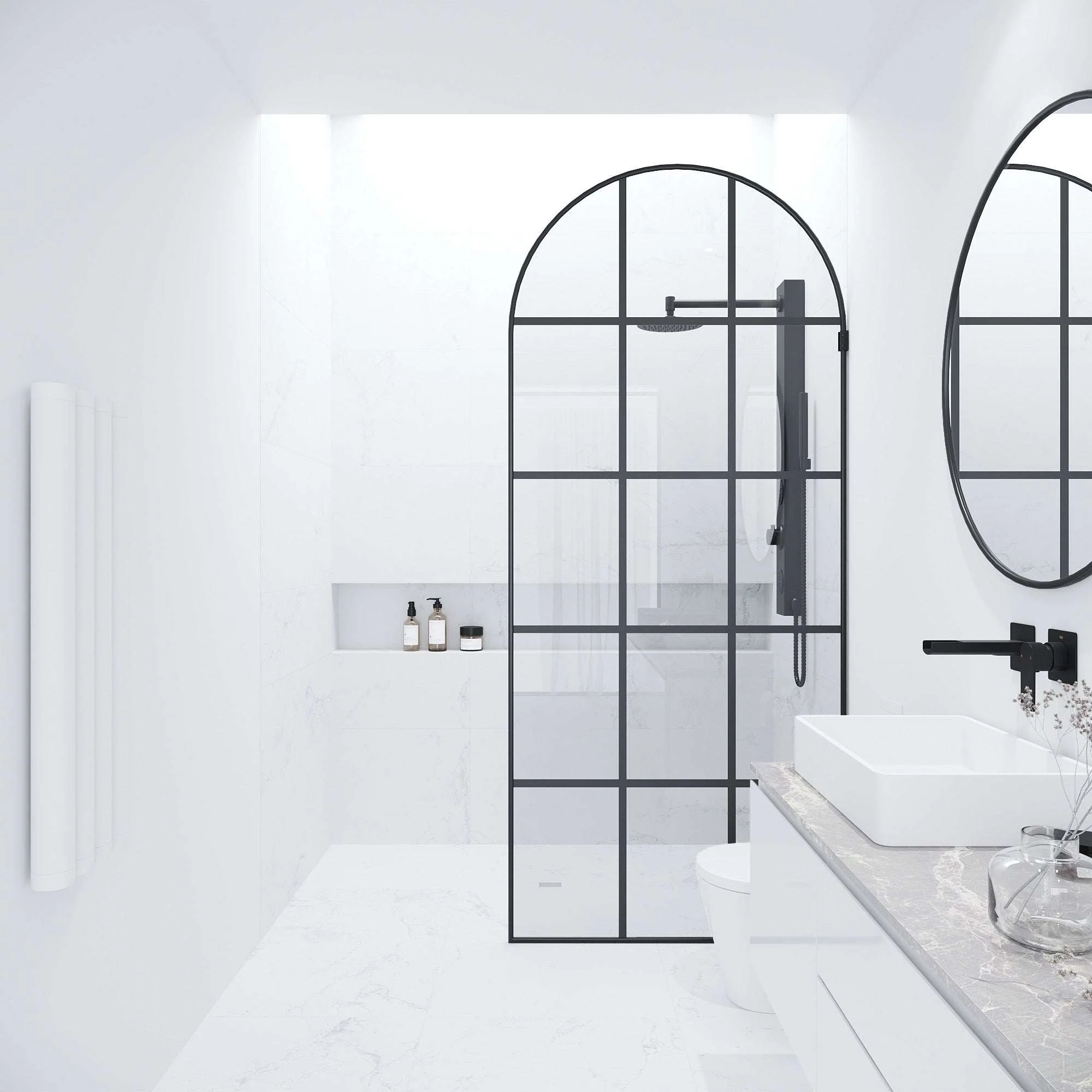 Arden Frameless Fixed Shower Screen - Image 140