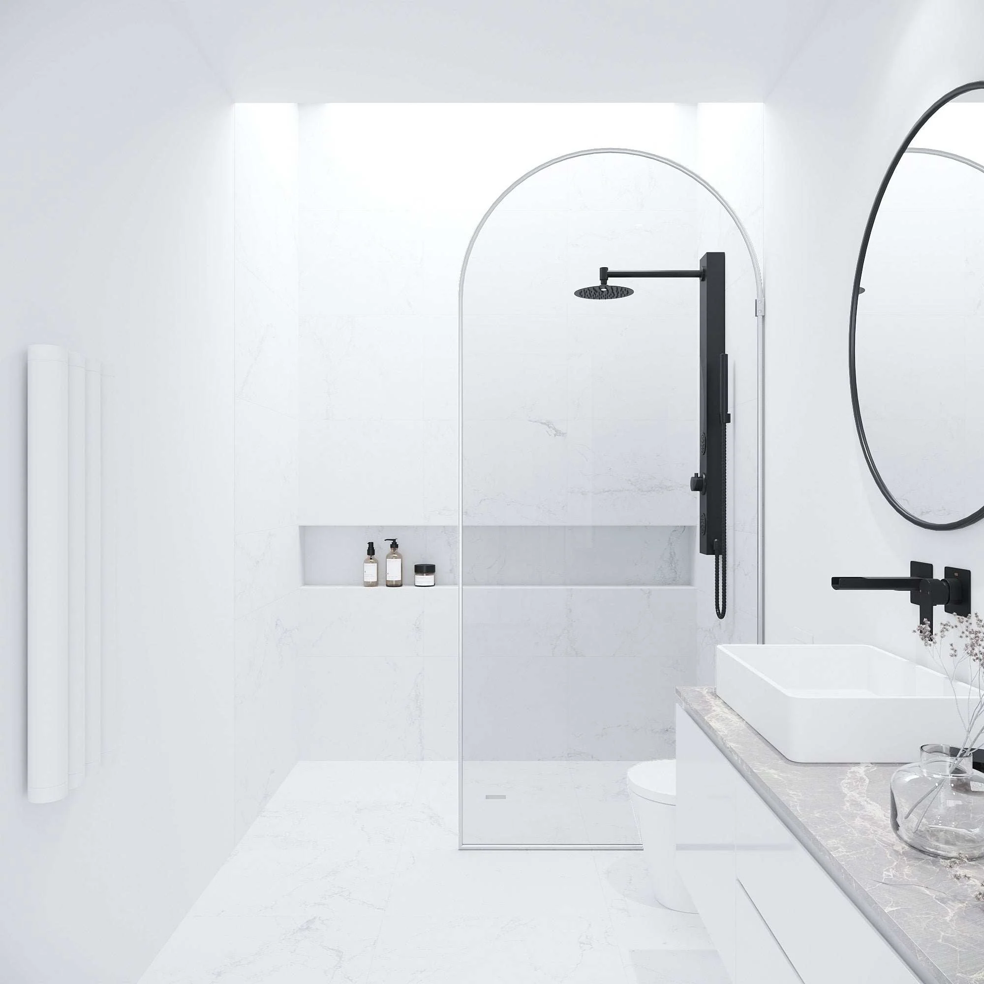 Arden Frameless Fixed Shower Screen - Image 143
