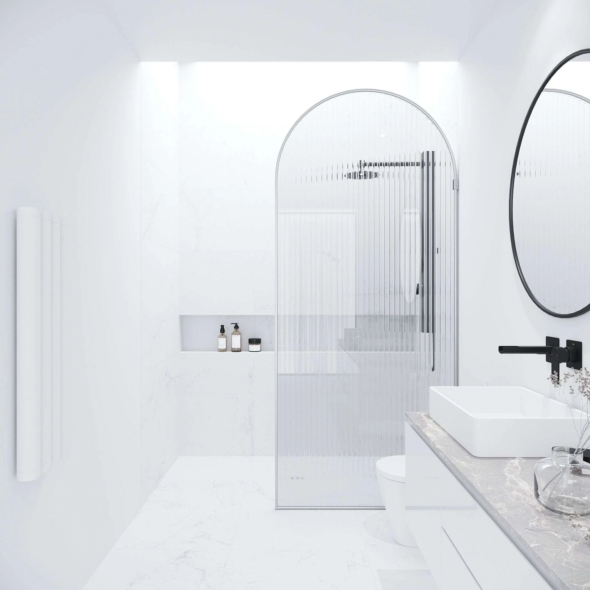 Arden Frameless Fixed Shower Screen - Image 145