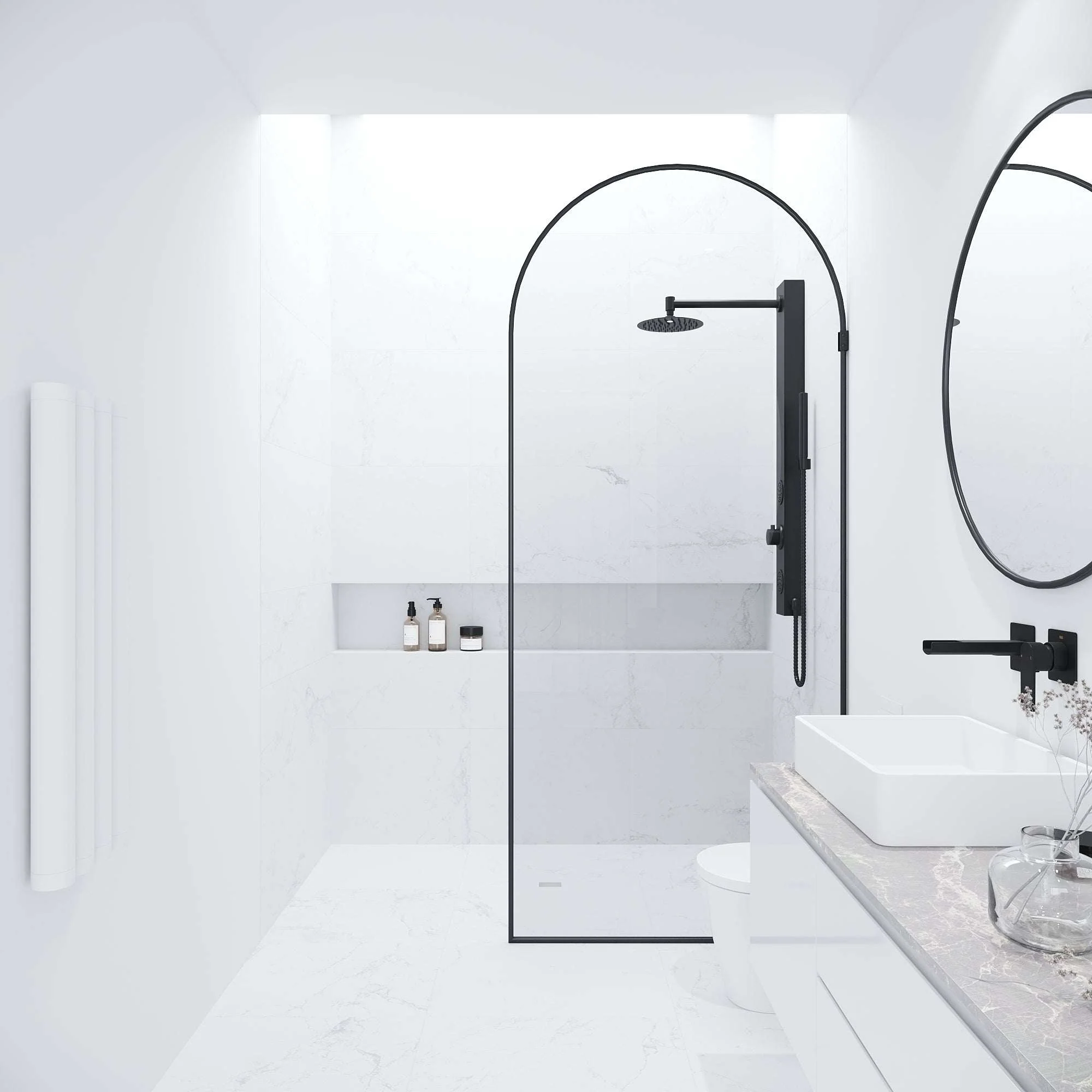 Arden Frameless Fixed Shower Screen - Image 146