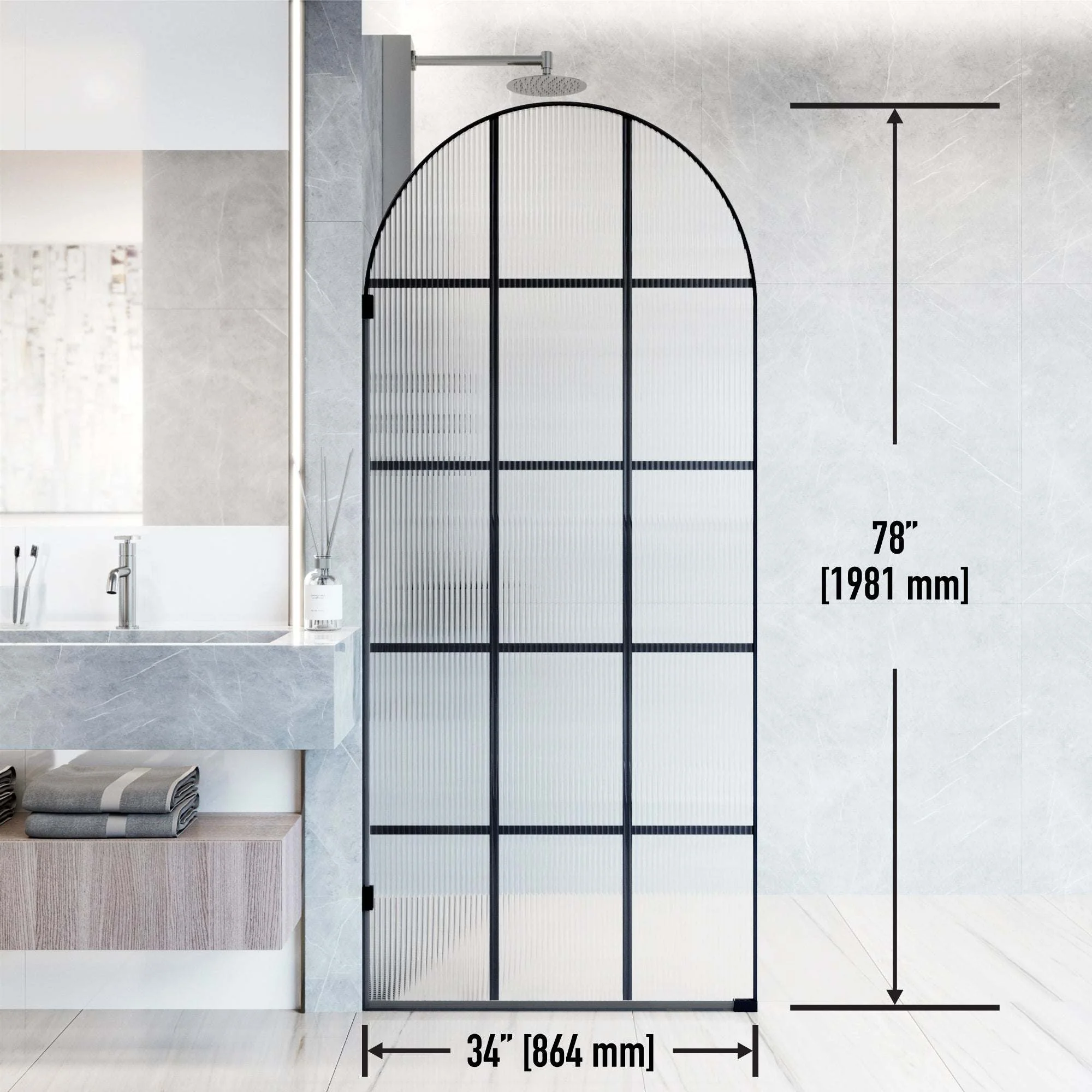 Arden Frameless Fixed Shower Screen - Image 23