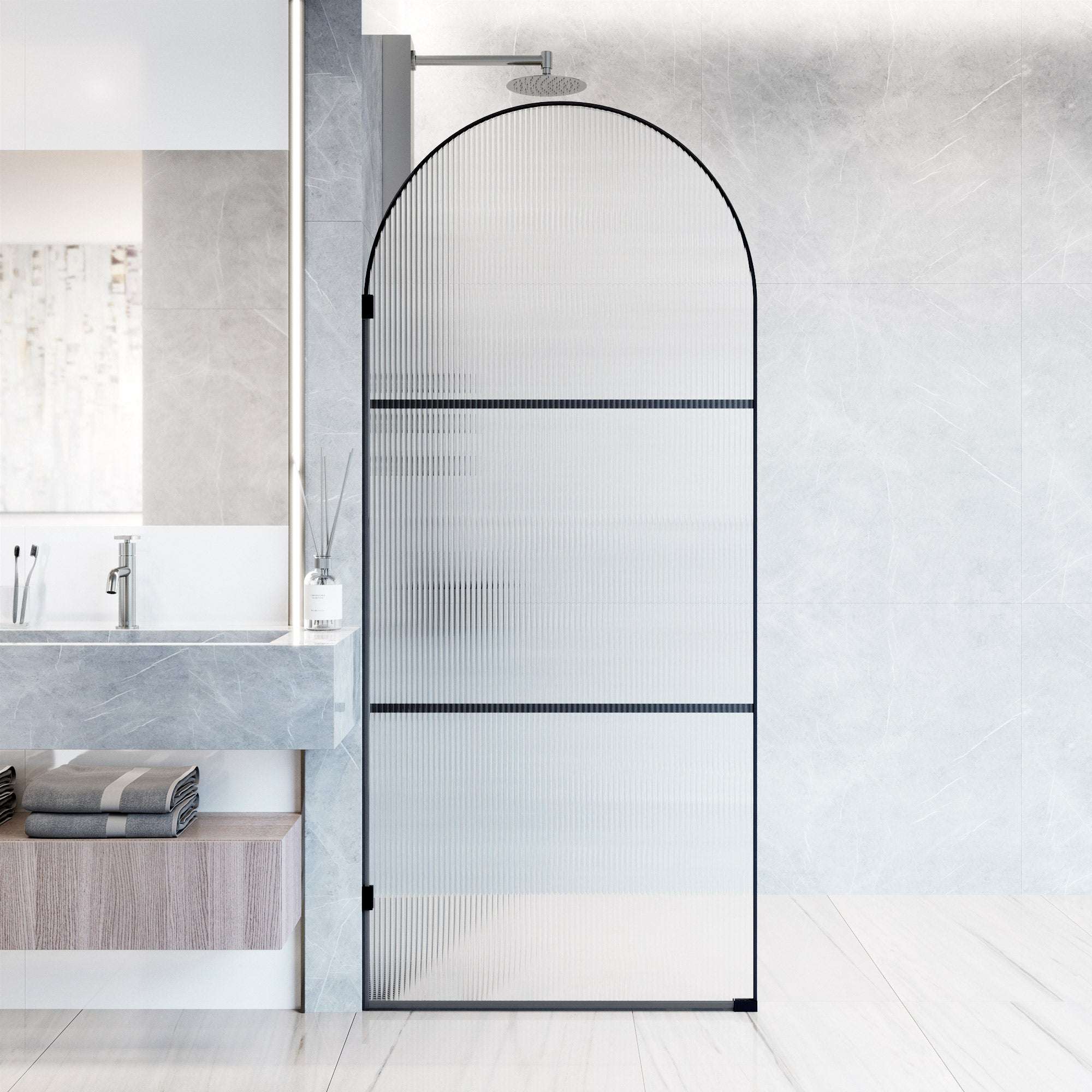 Arden Frameless Fixed Shower Screen - Image 32