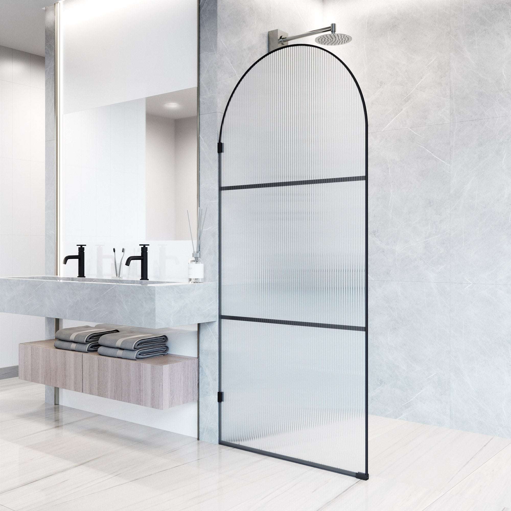Arden Frameless Fixed Shower Screen - Image 36