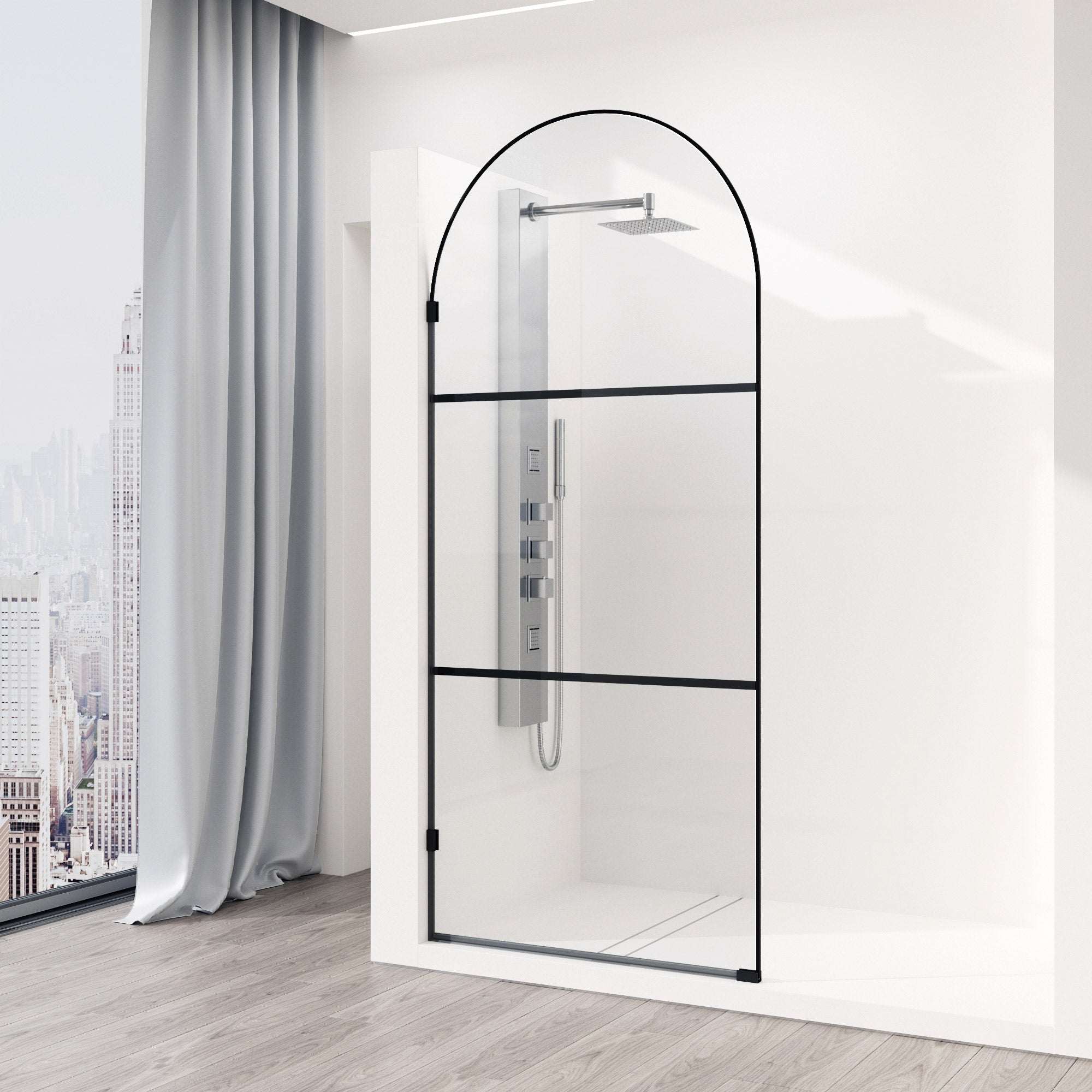 Arden Frameless Fixed Shower Screen - Image 45