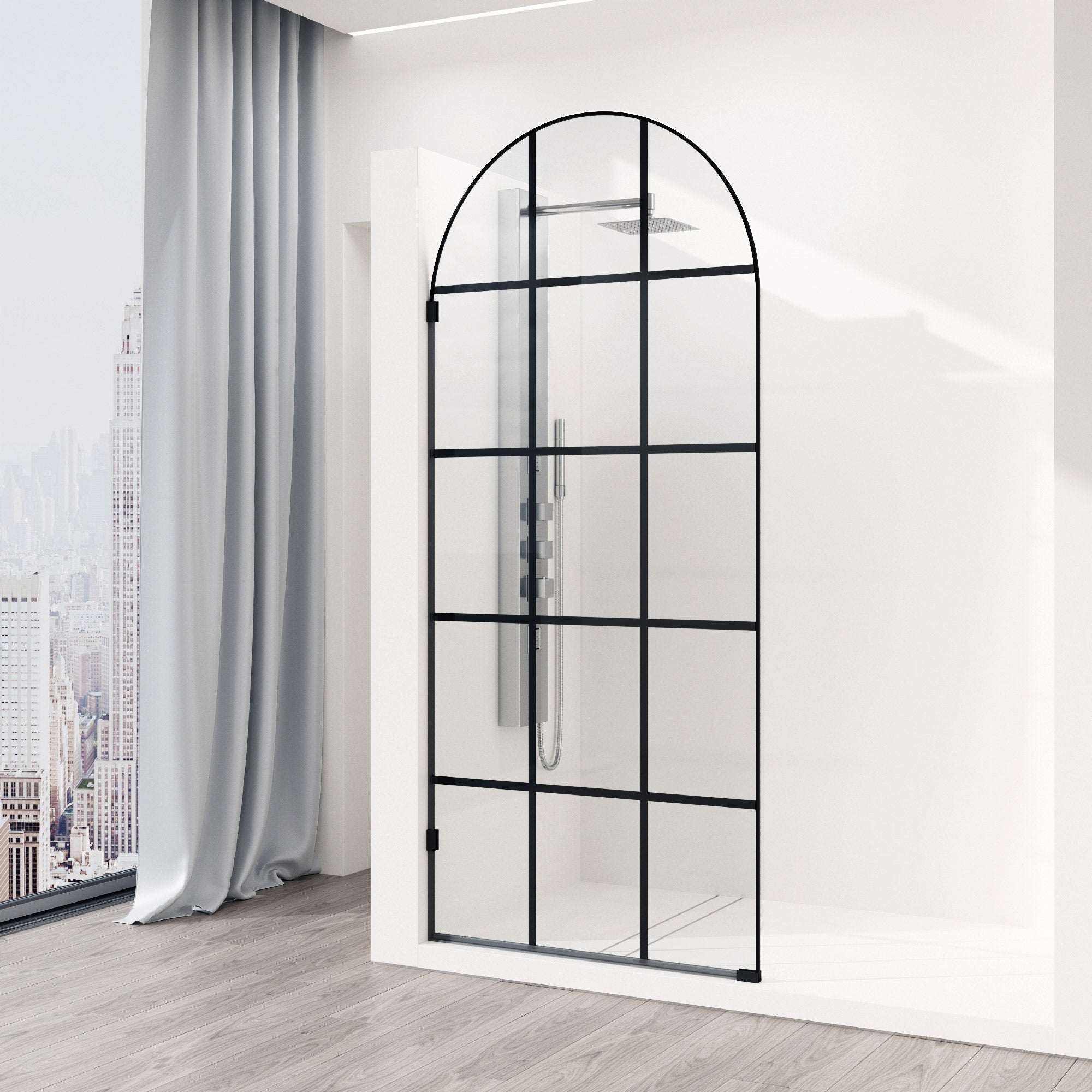 Arden Frameless Fixed Shower Screen - Image 55
