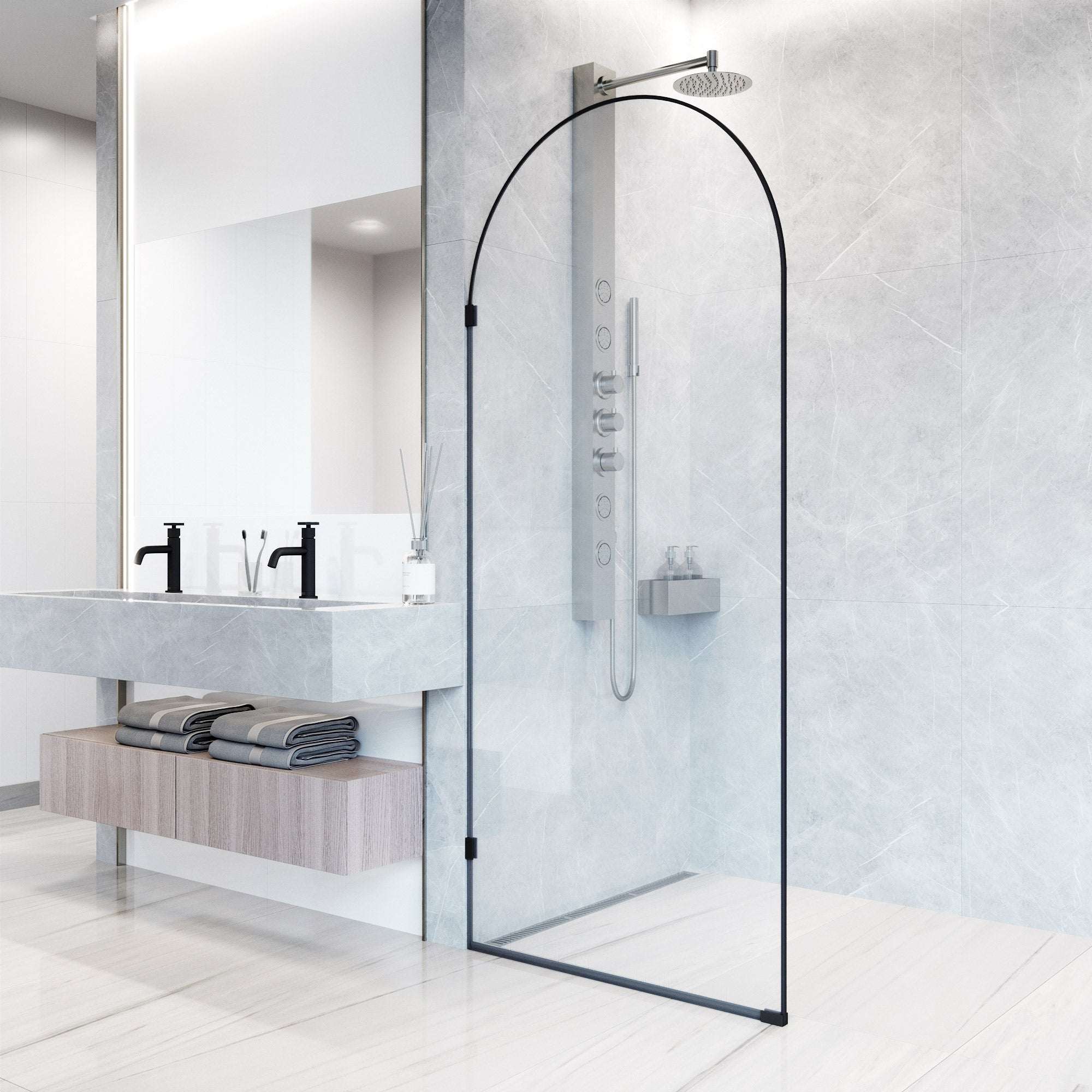 Arden Frameless Fixed Shower Screen - Image 6